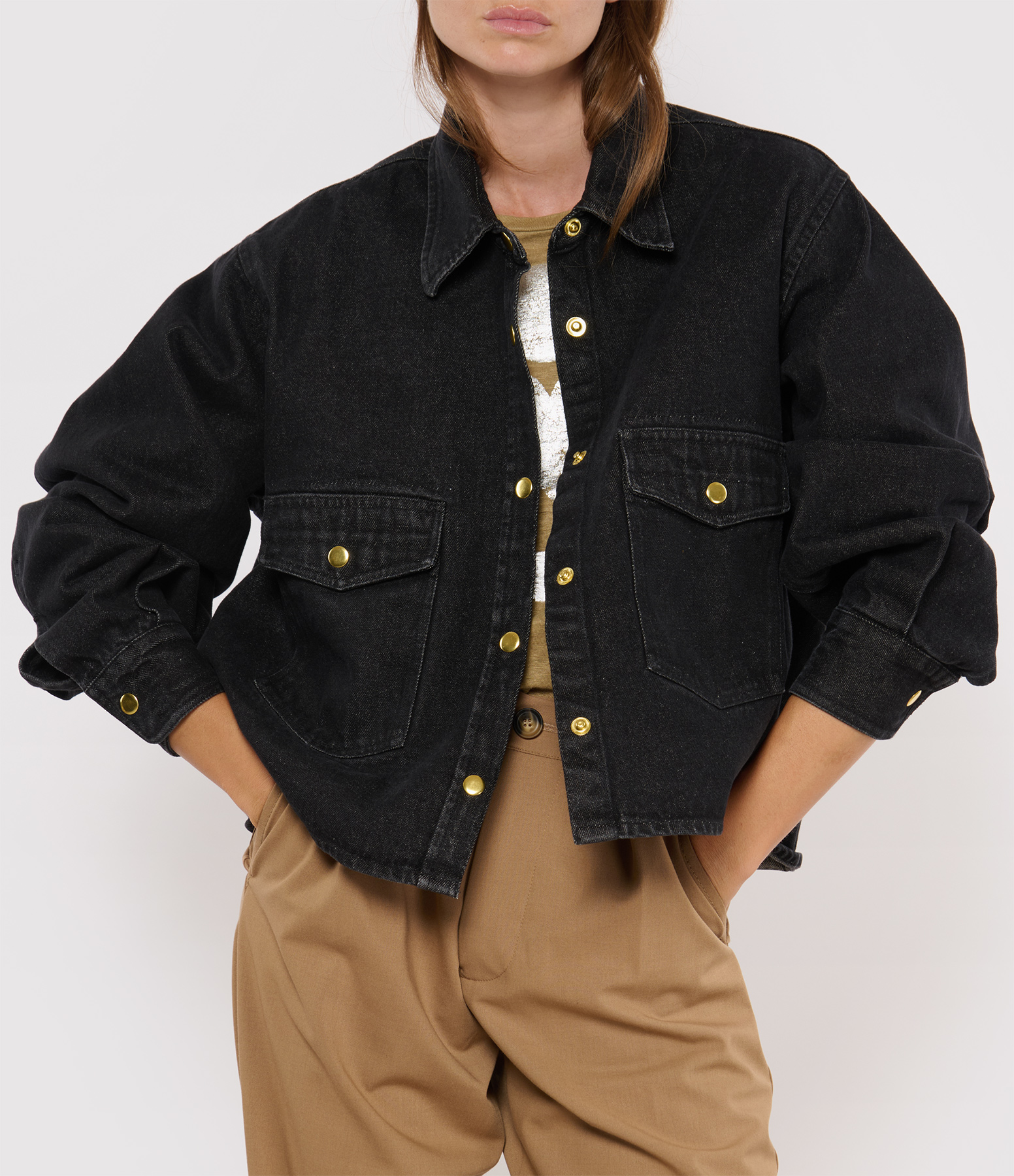 Dora Black Denim Jacket