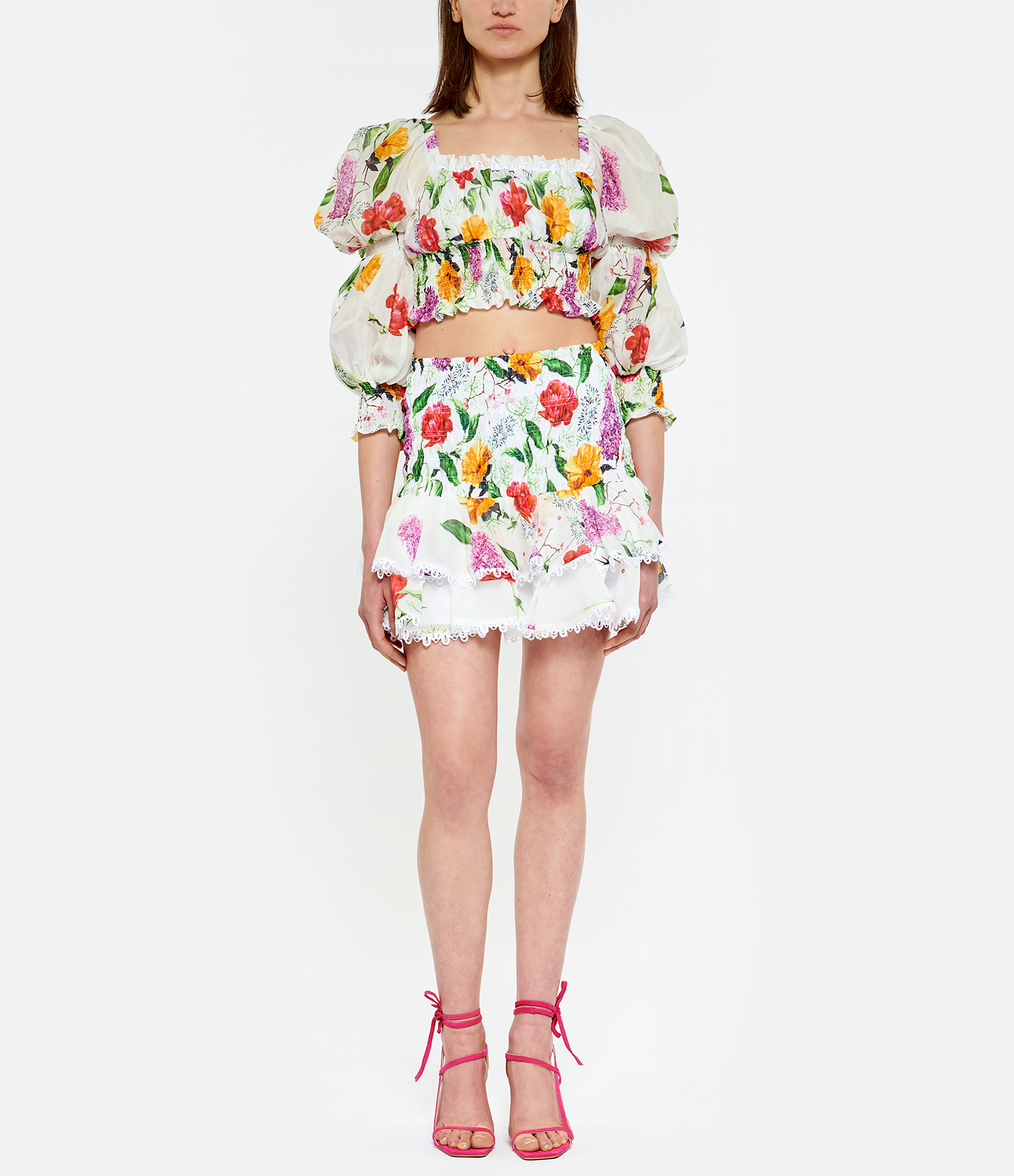 Gladi Short Skirt with Multicoloured Print