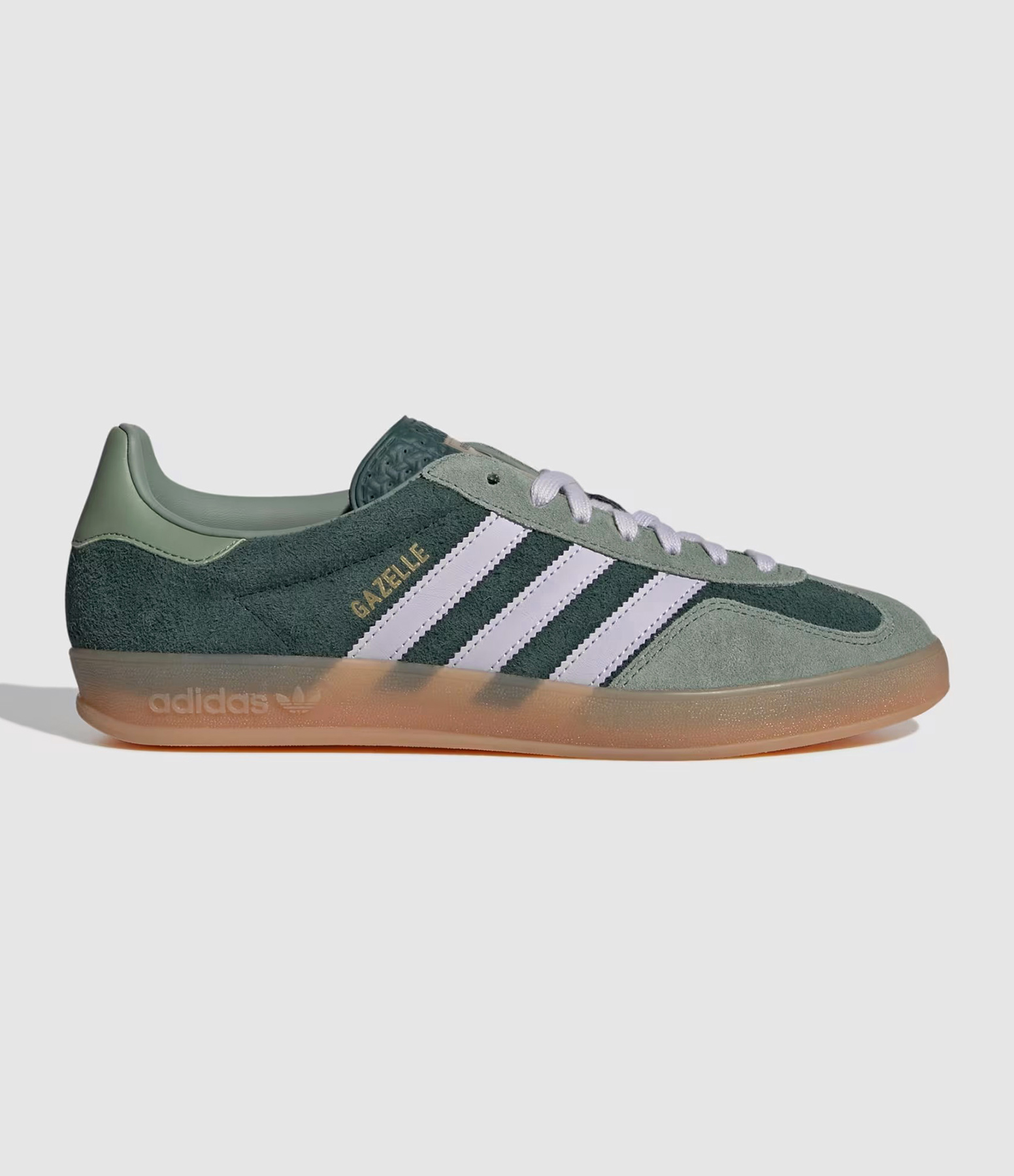 Gazelle Indoor Trainers in Mineral Green and Silver