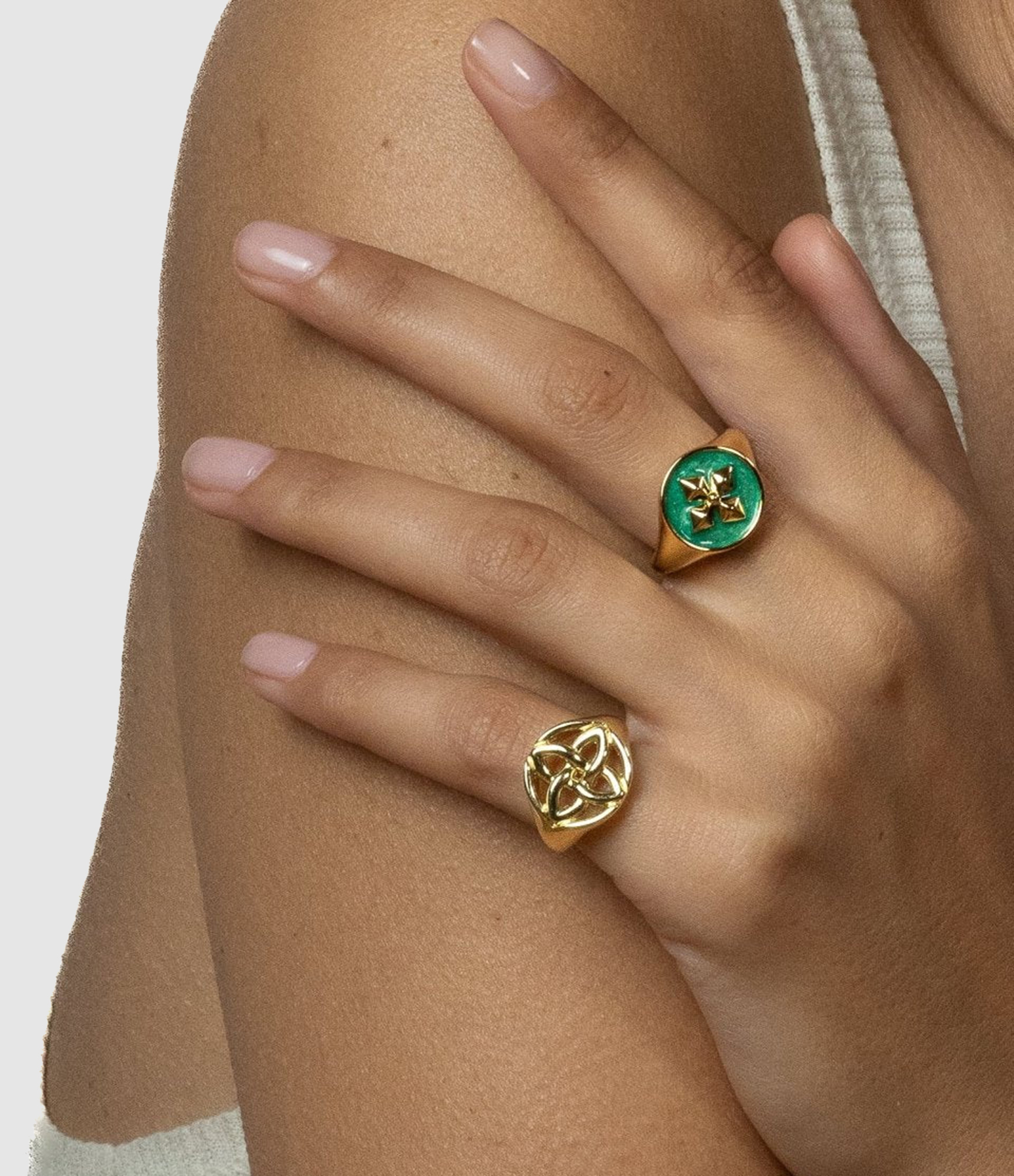Janis Green Lacquered Signet Ring