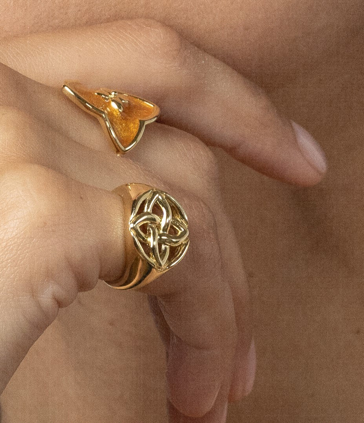 Yuko Gold Signet Ring