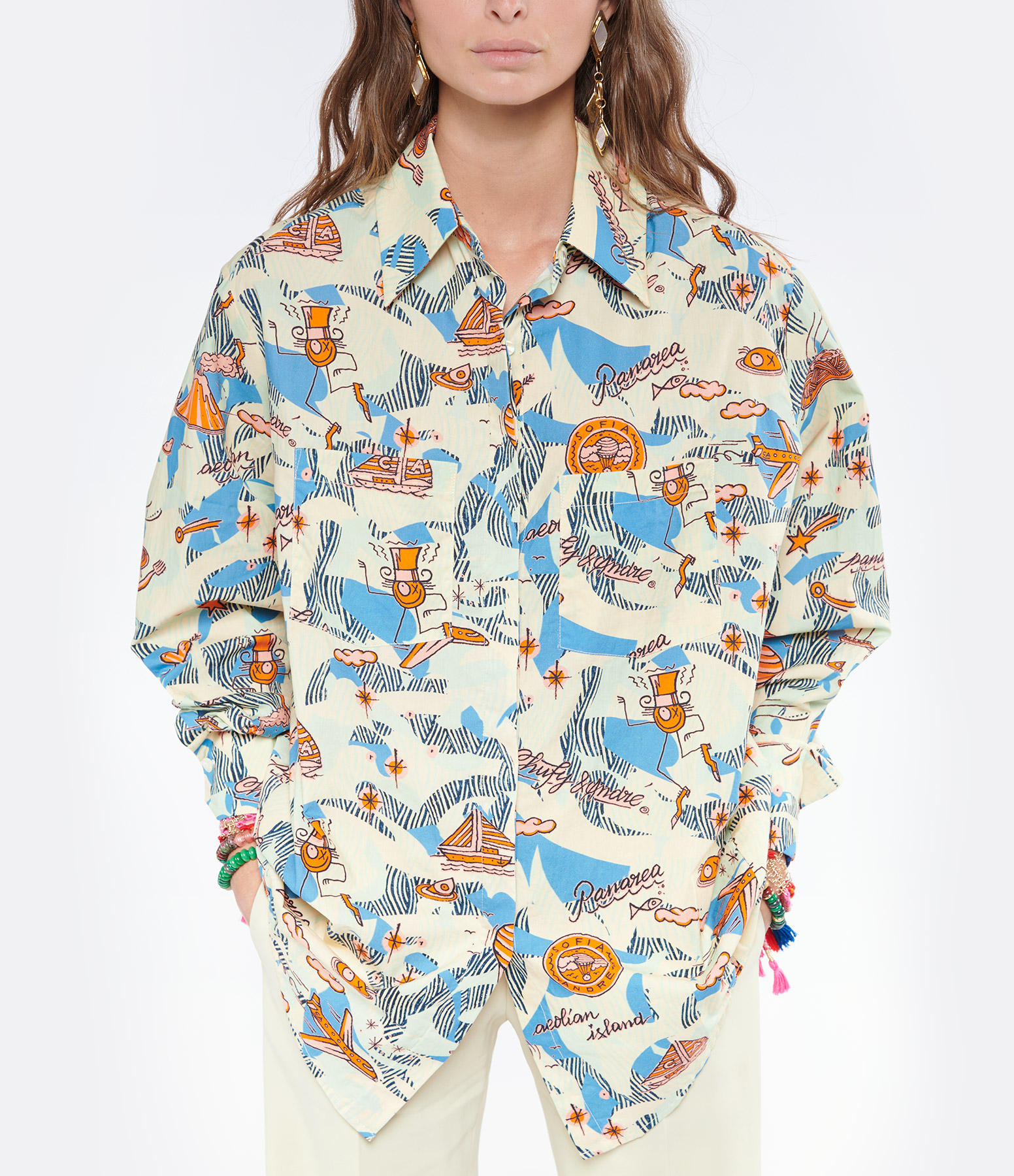 Salina Printed Cotton Shirt, Chufy x André Collaboration