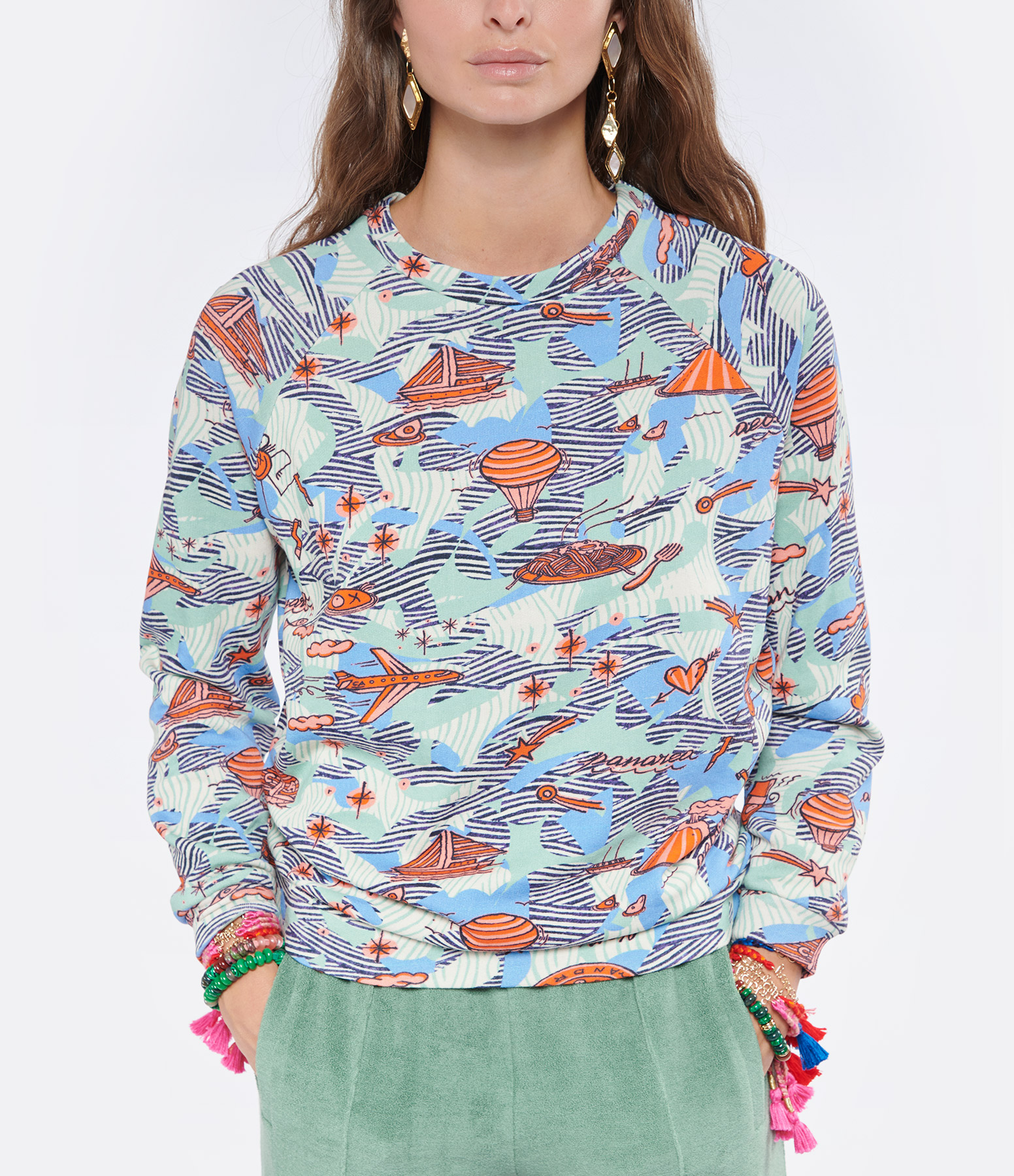 Lipari Printed Cotton Jumper, Chufy x André Collaboration