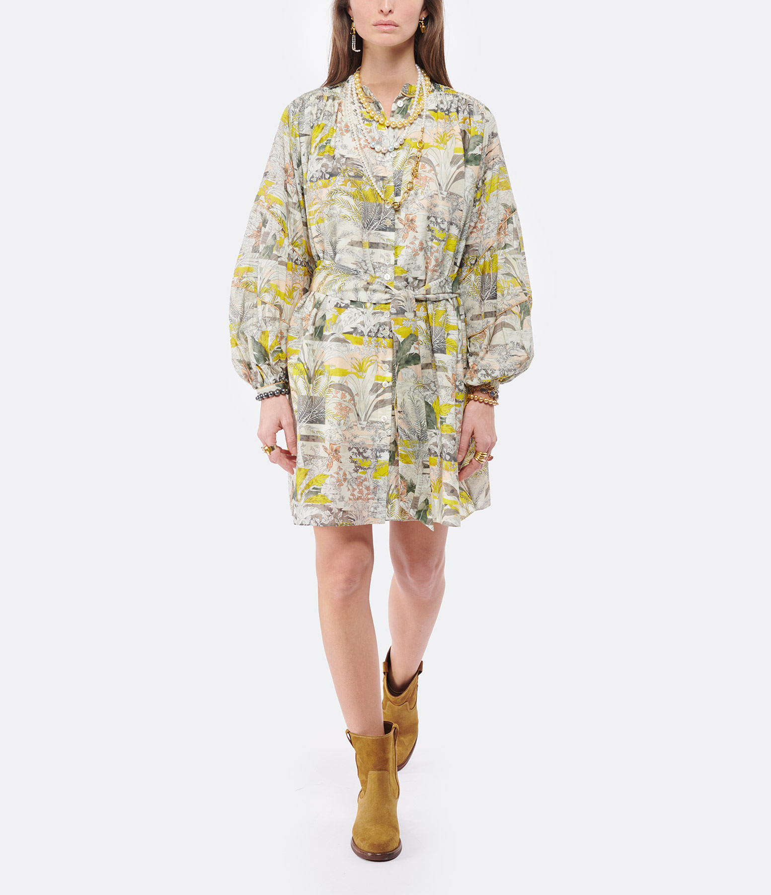 Bruna Cotton Dress with Catania Print