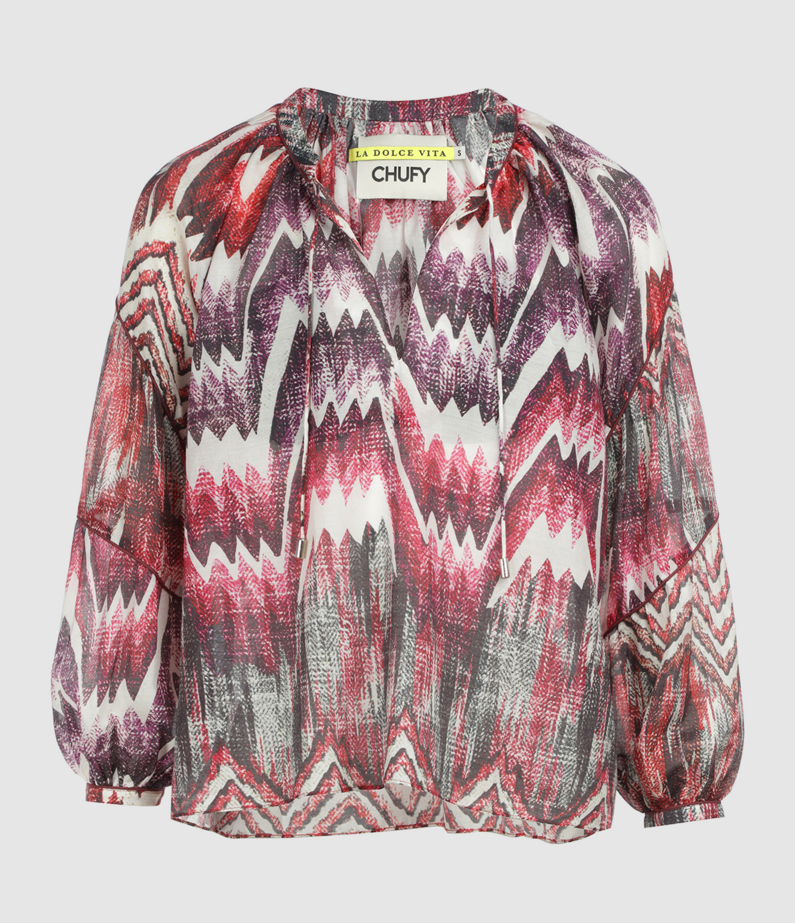 Dante Cotton Blouse with Calvi Pink Print