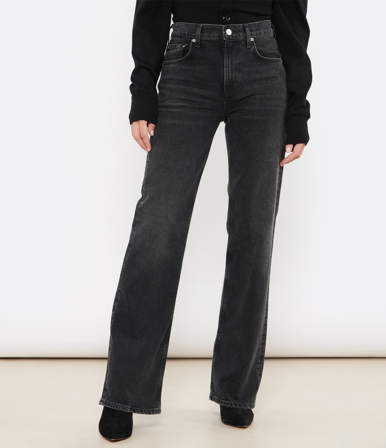 Jean Vidia Bootcut Faded Black Denim