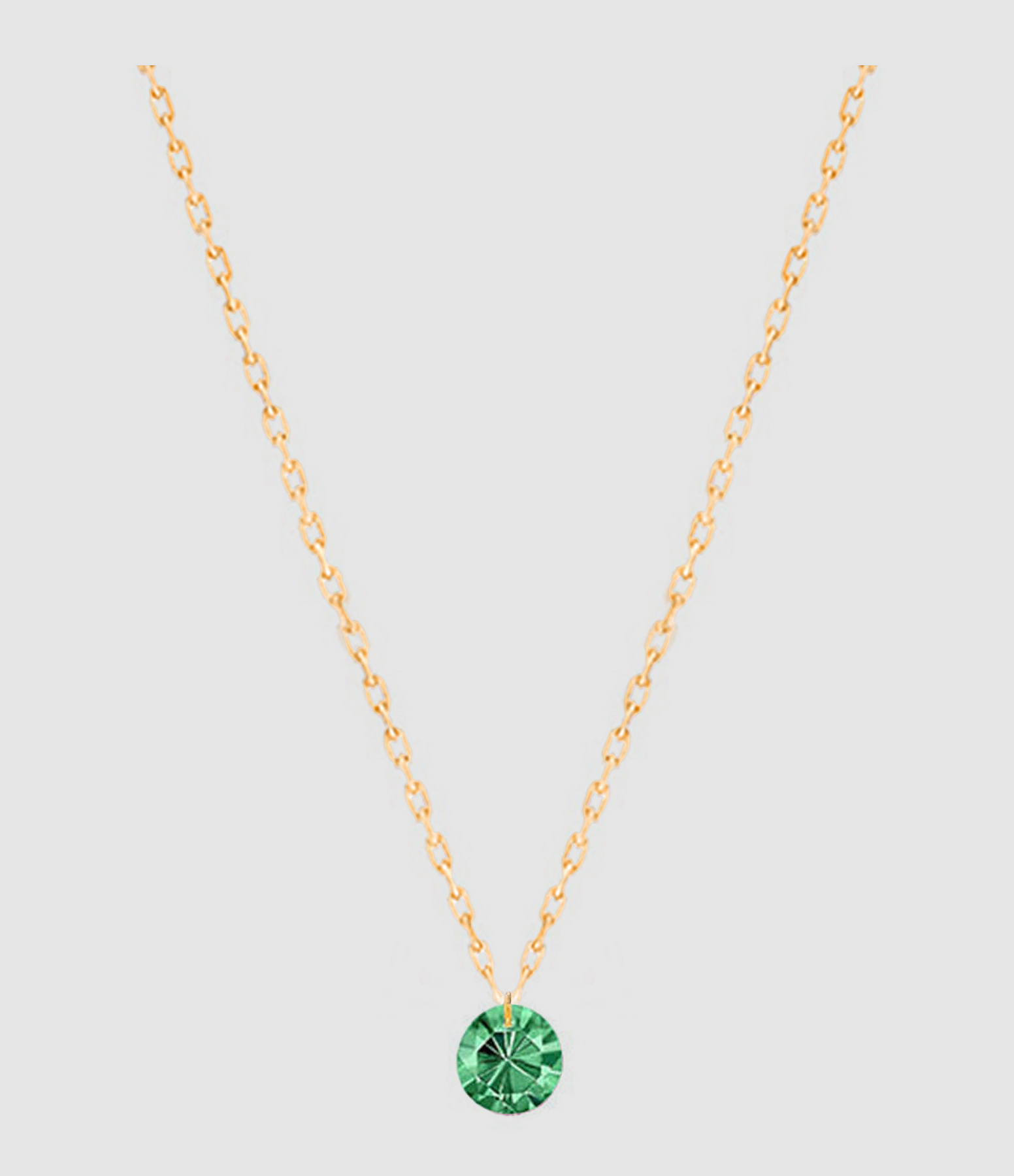 Confetti Emerald Necklace in Yellow Gold