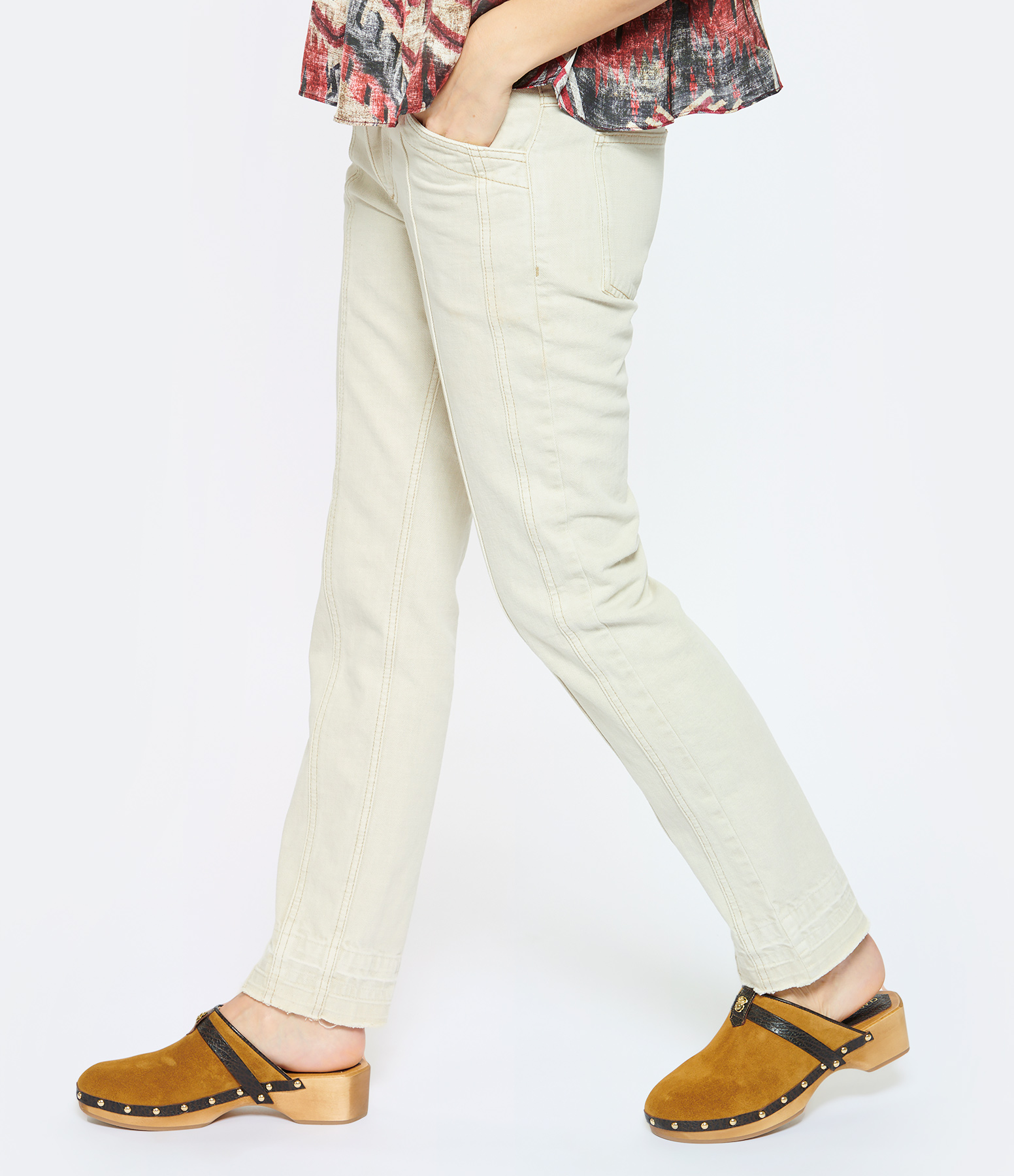 Arlette Brown Leather Clogs