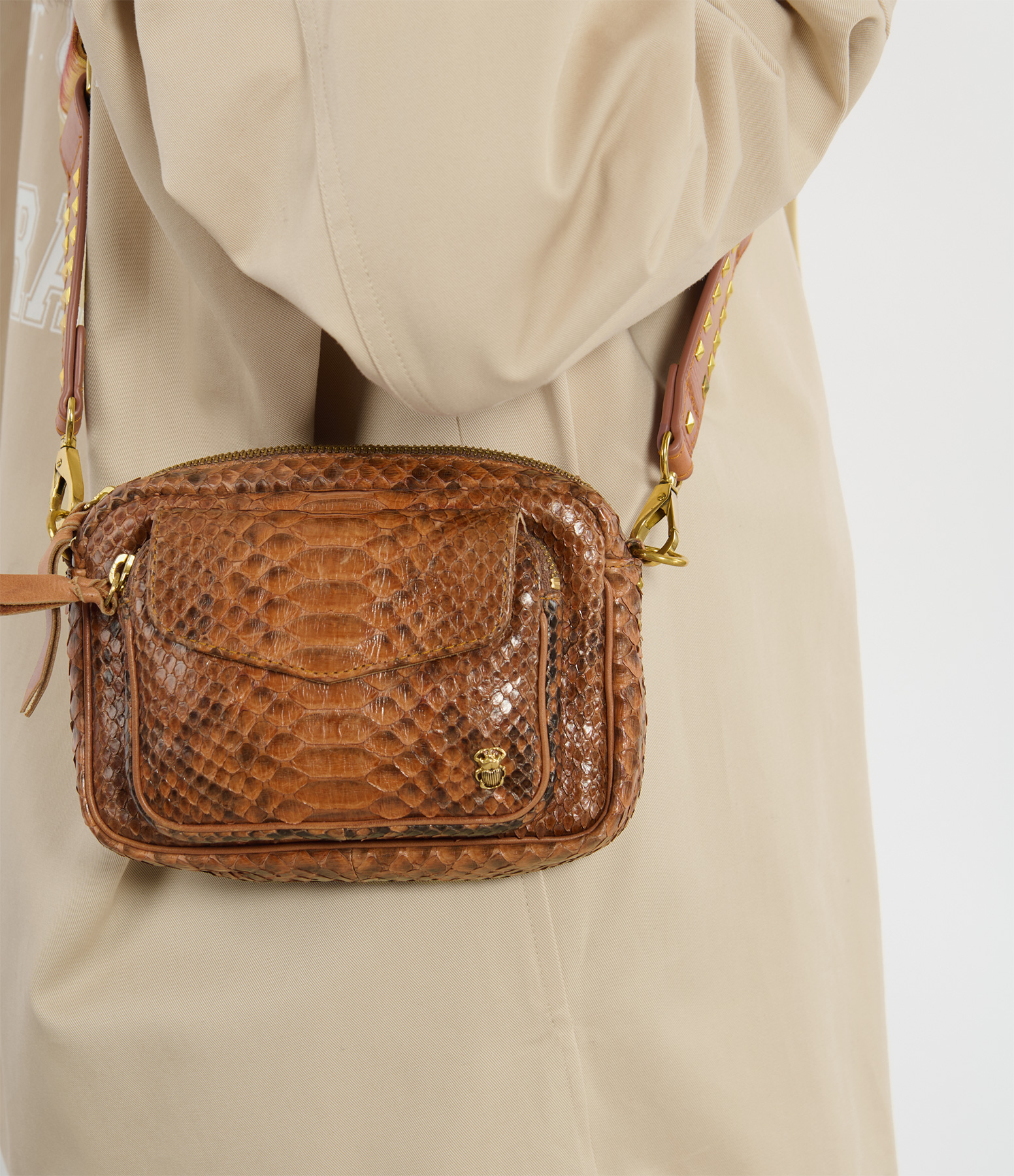 Baby Charly Python Mocha Bag
