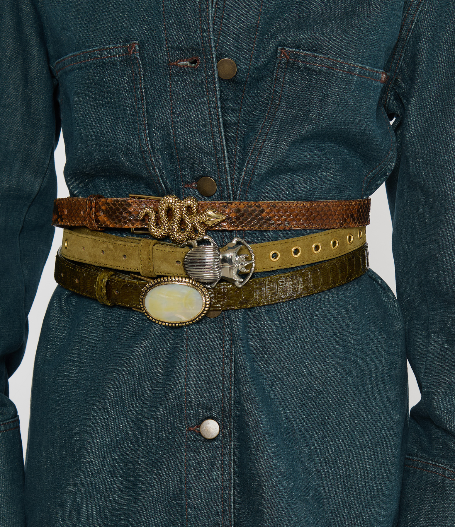 Silver Baby Beetle Belt Buckle