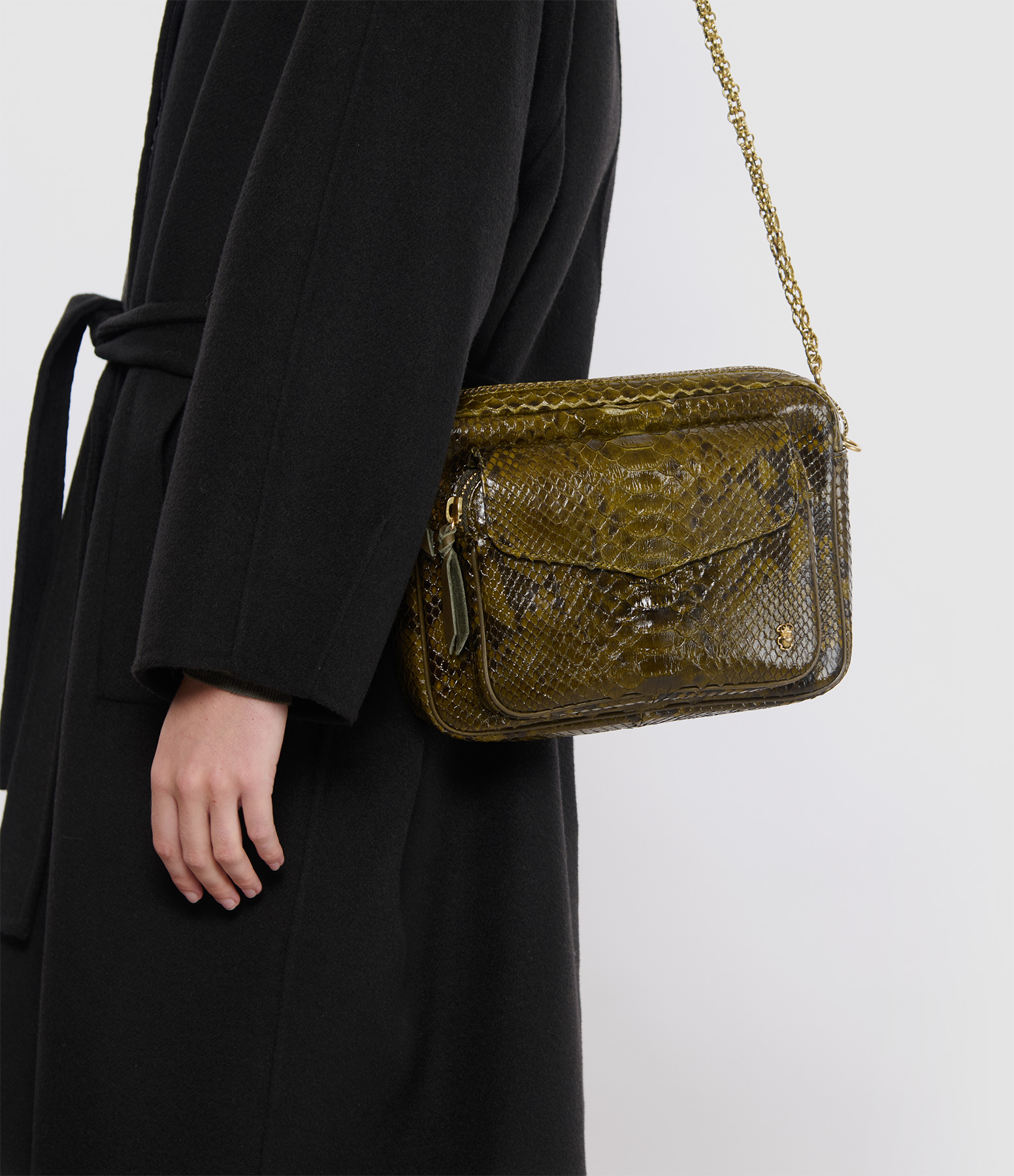 Big Charly Python Bag – Dark Khaki