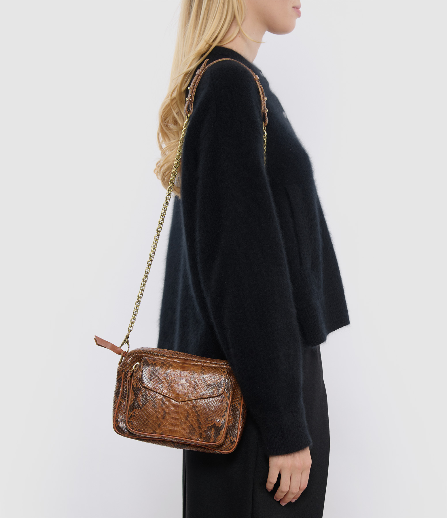 Charly Python Mocha Bag