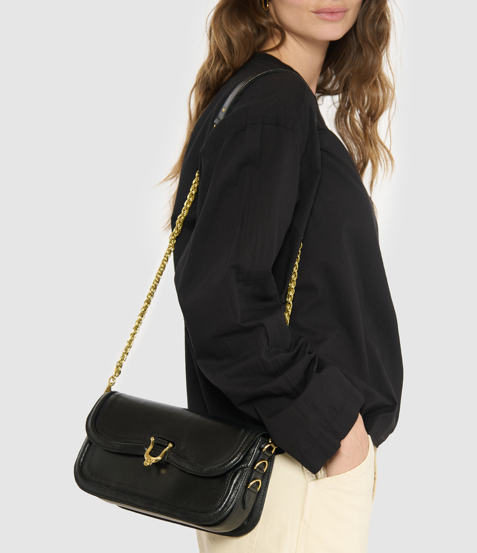 Manon Baguette in Black Leather