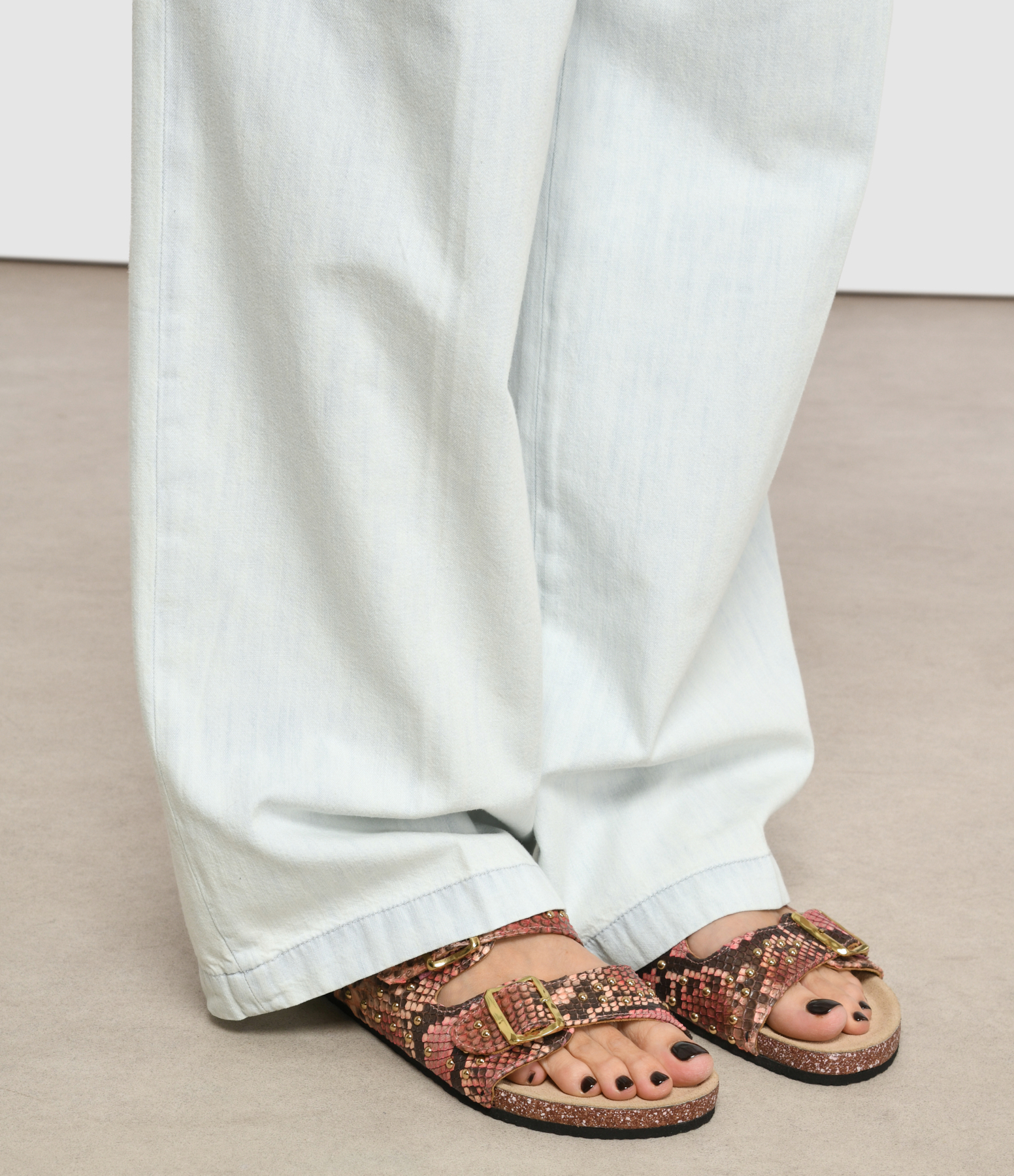 Odette Python Terracotta Sandals