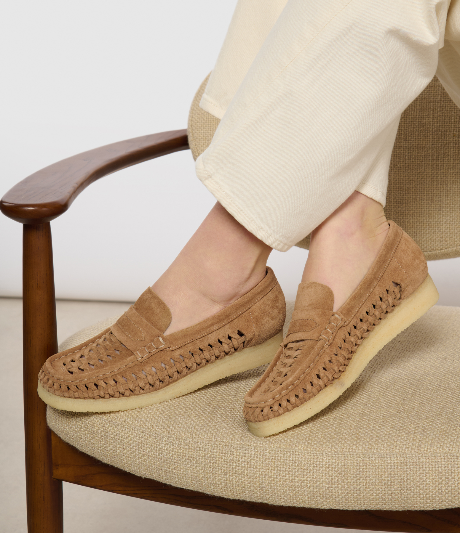 WBLoafer Weave Tan Loafers
