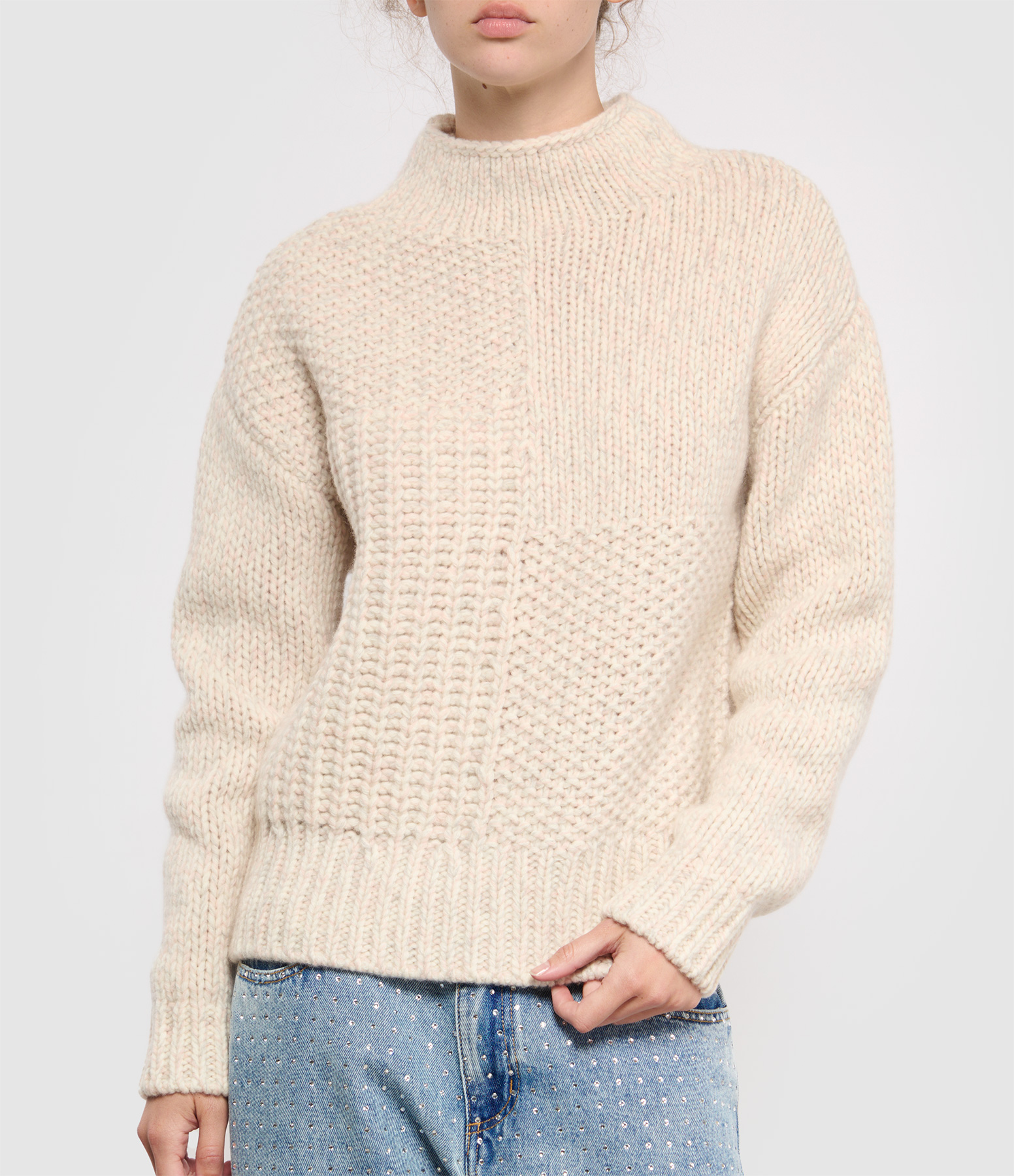 English Rose Mock-Neck Jumper