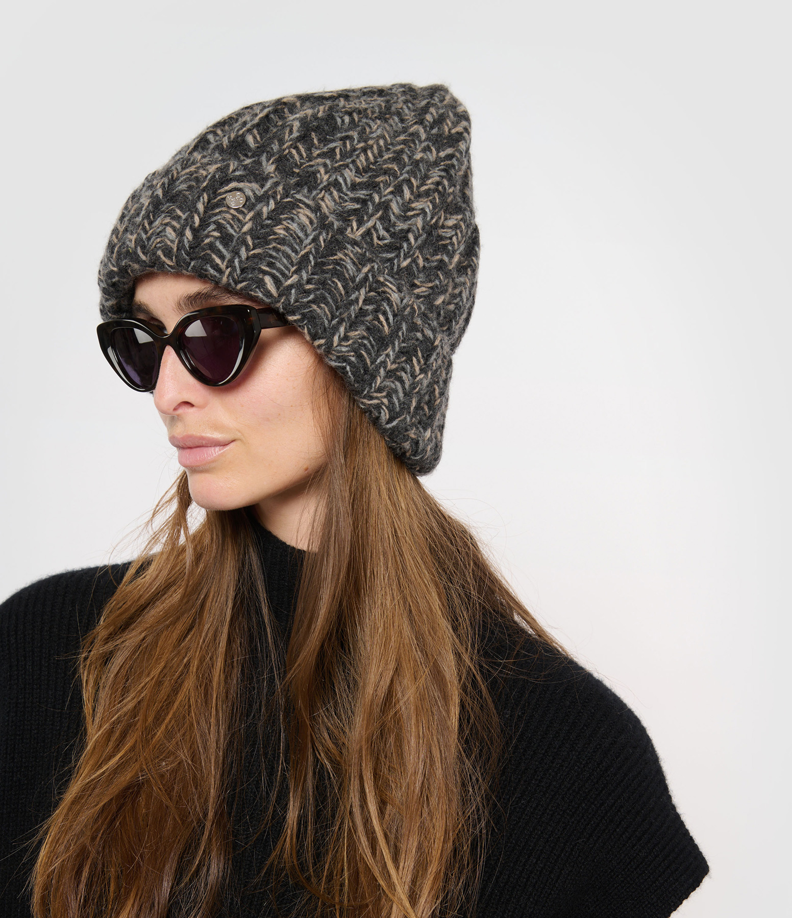 Dark Grey Melange Beanie