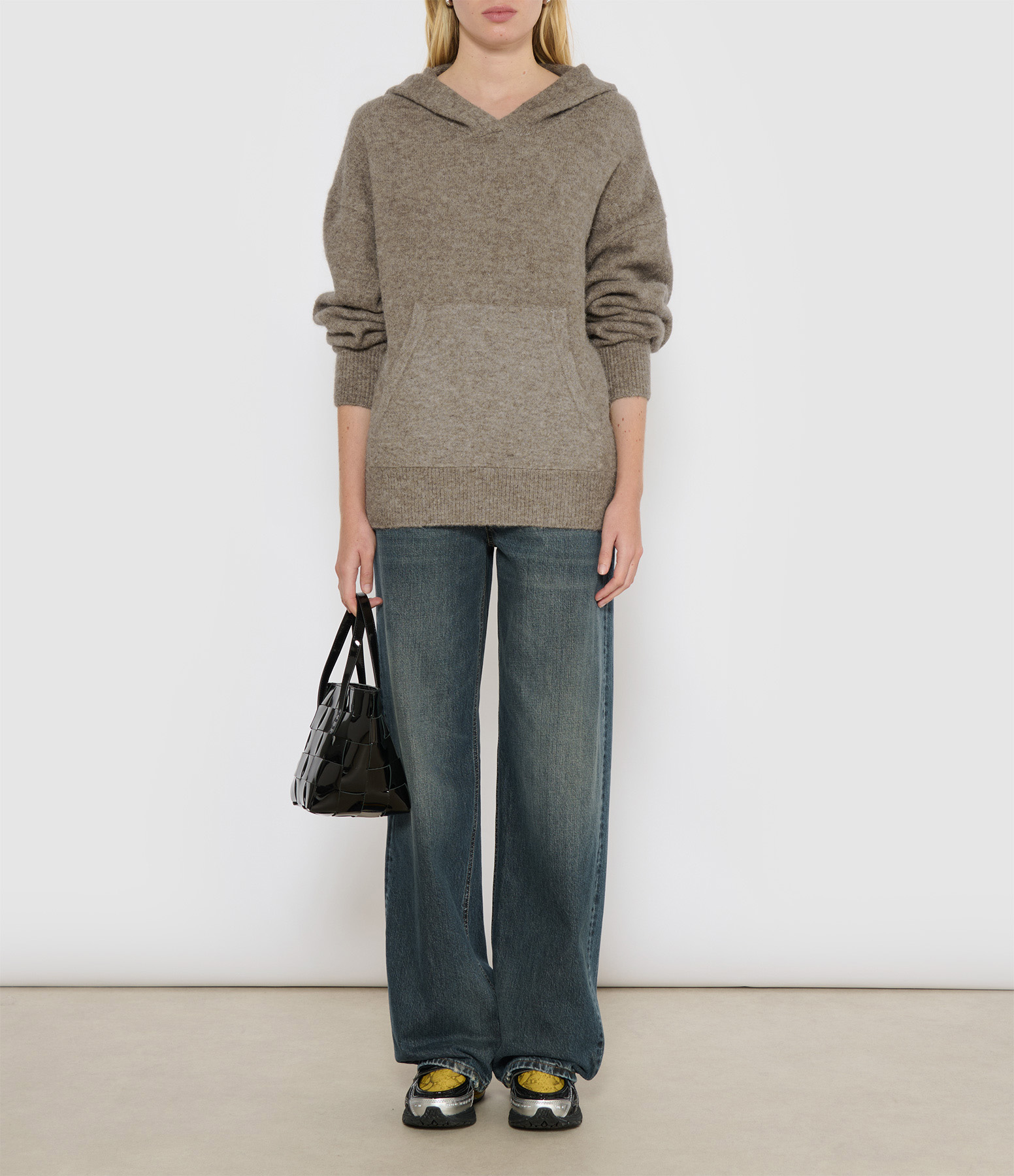 Clay Beige Long-Sleeved Hoodie