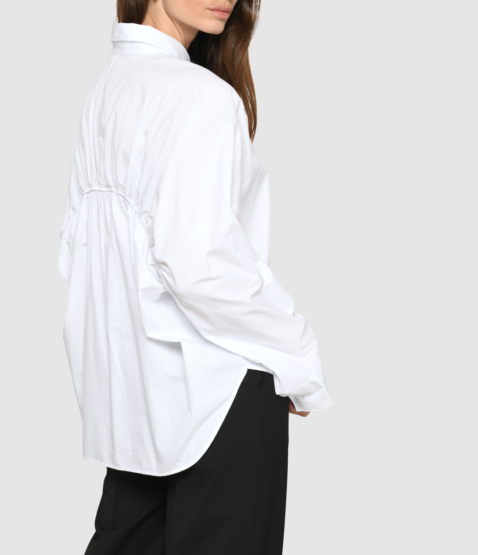 Gathered White Shirt