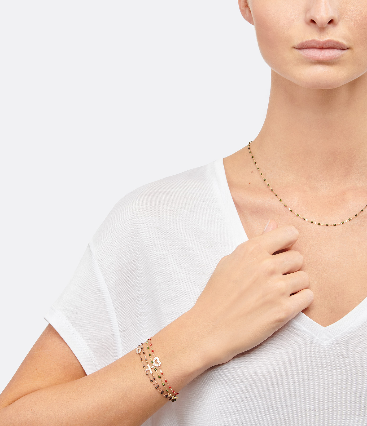 Supreme Heart Bracelet with Diamonds, Resin and Rose Gold