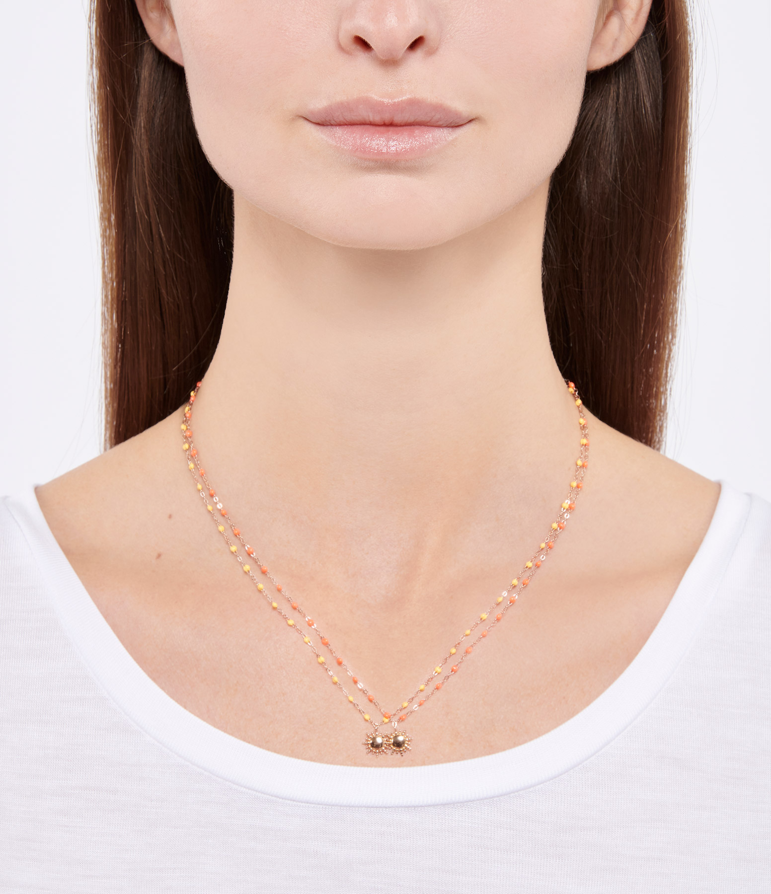 Rose Gold Resin Sun Necklace