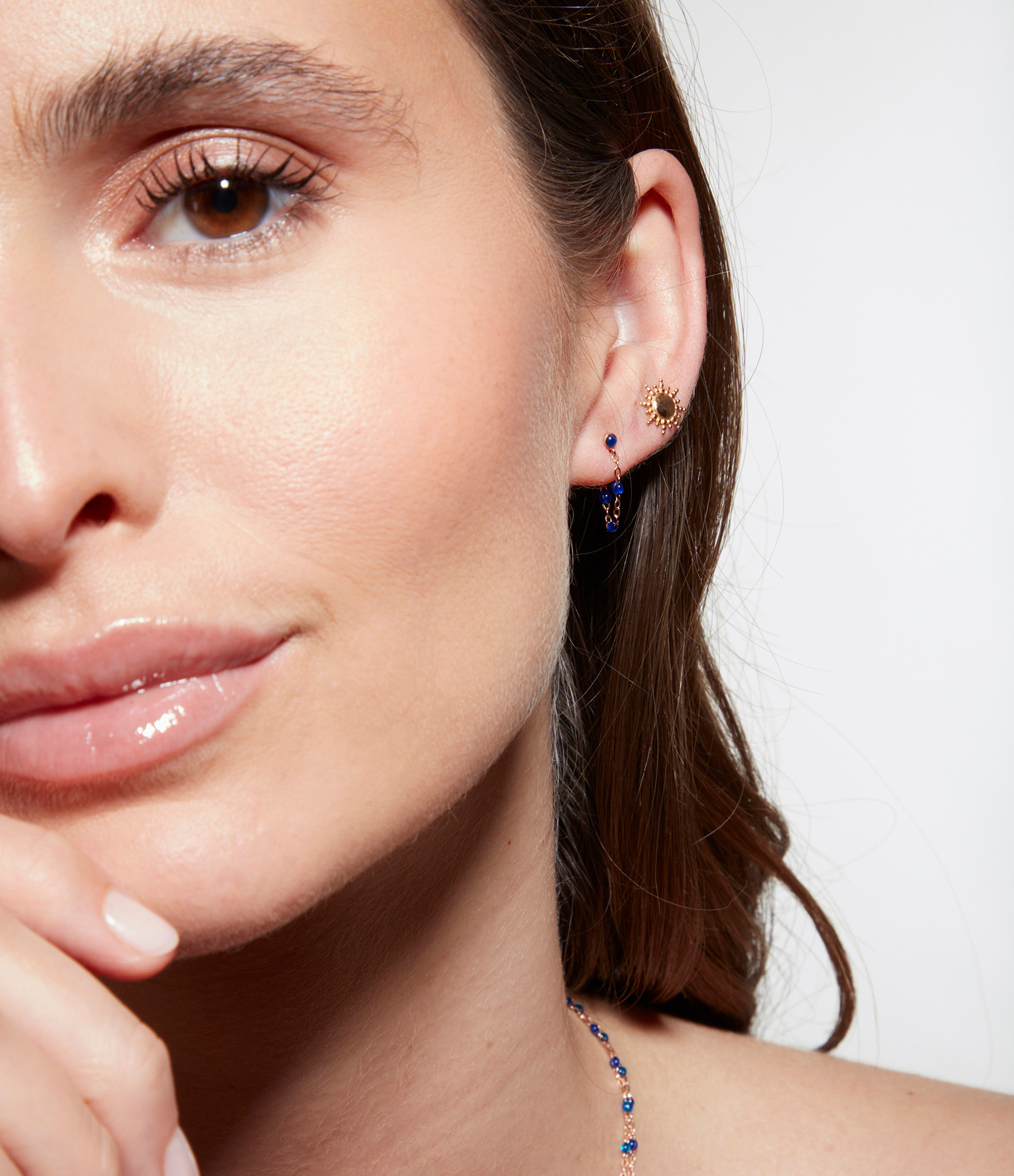 Classic Gold Resin Hoop Earrings