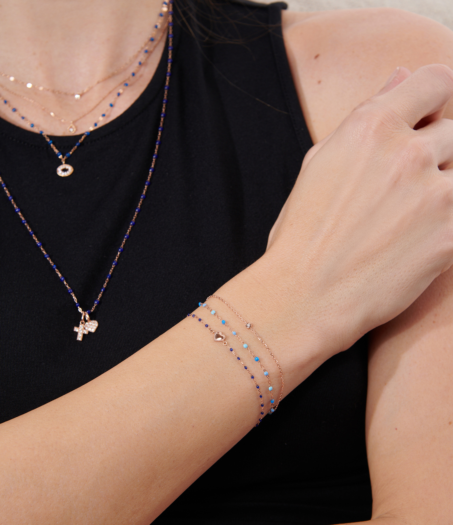 Gold Chain Bracelet with 1 Diamond