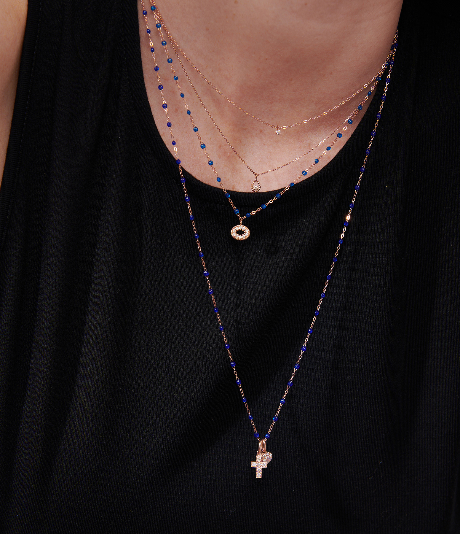 Gold Diamond Cross Pendant