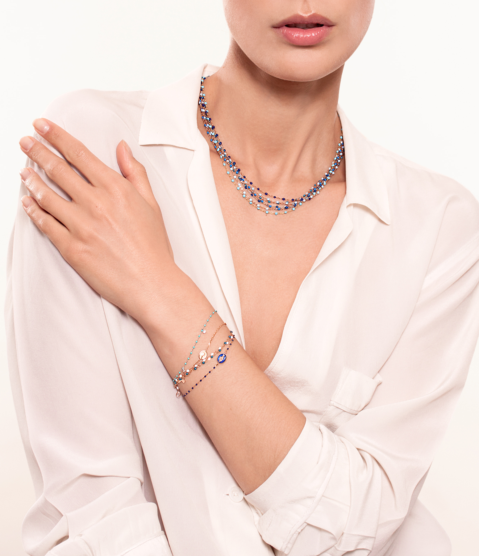 1-Diamond Mini Gold Resin Bracelet