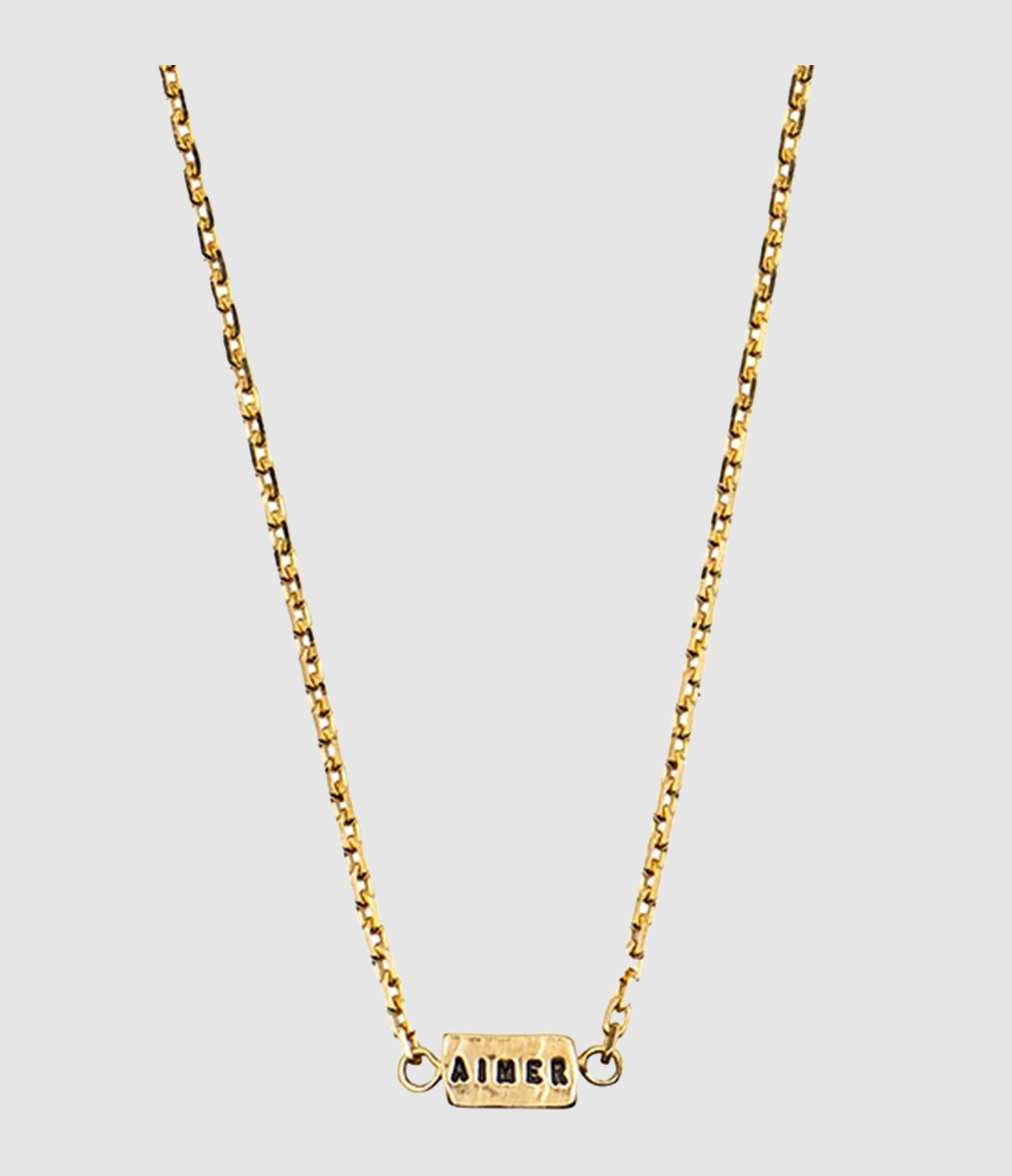 ‘Love, Dream, Laugh’ Vermeil Necklace