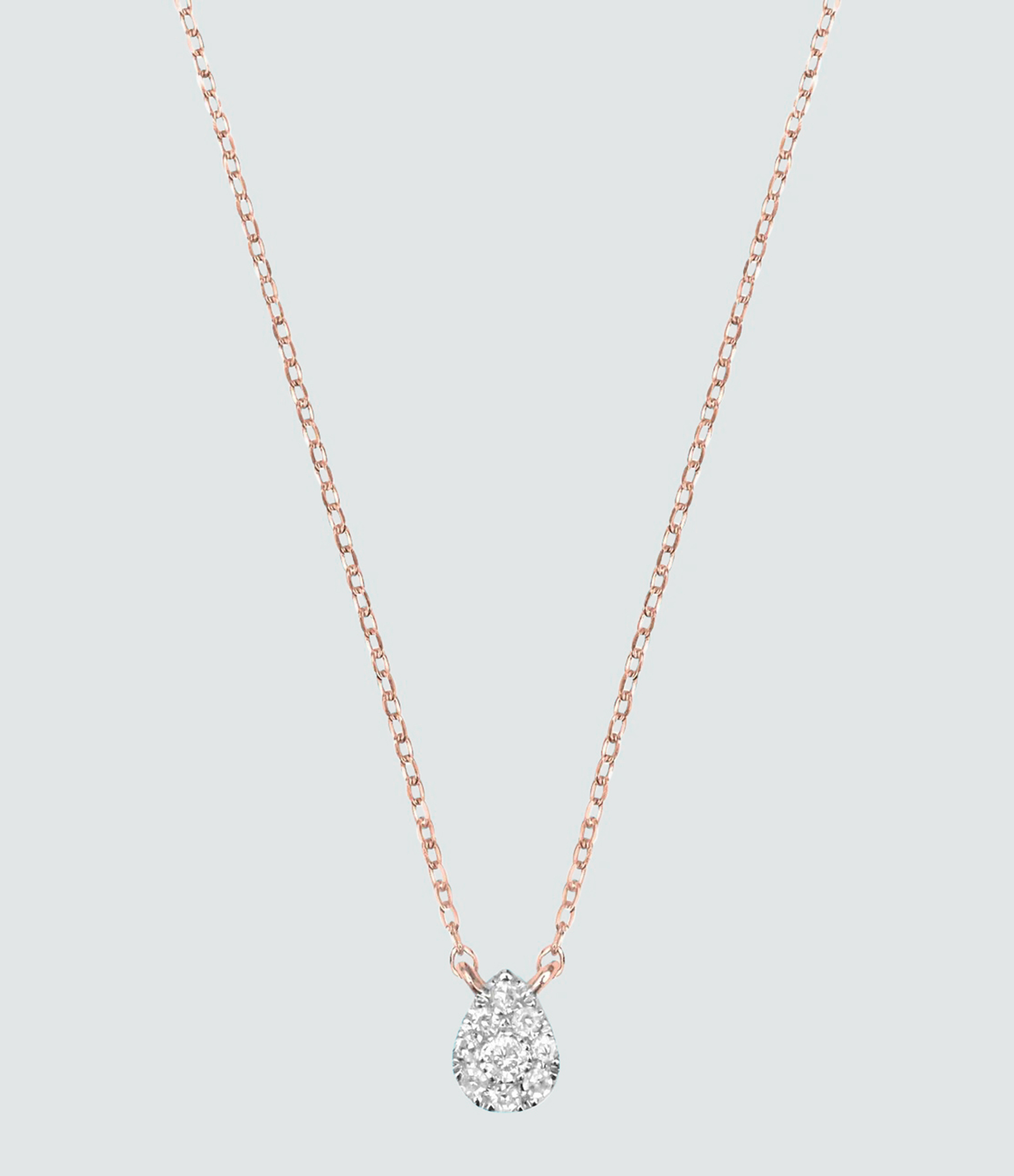 Magic Touch Pear-Shaped Rose Gold Necklace