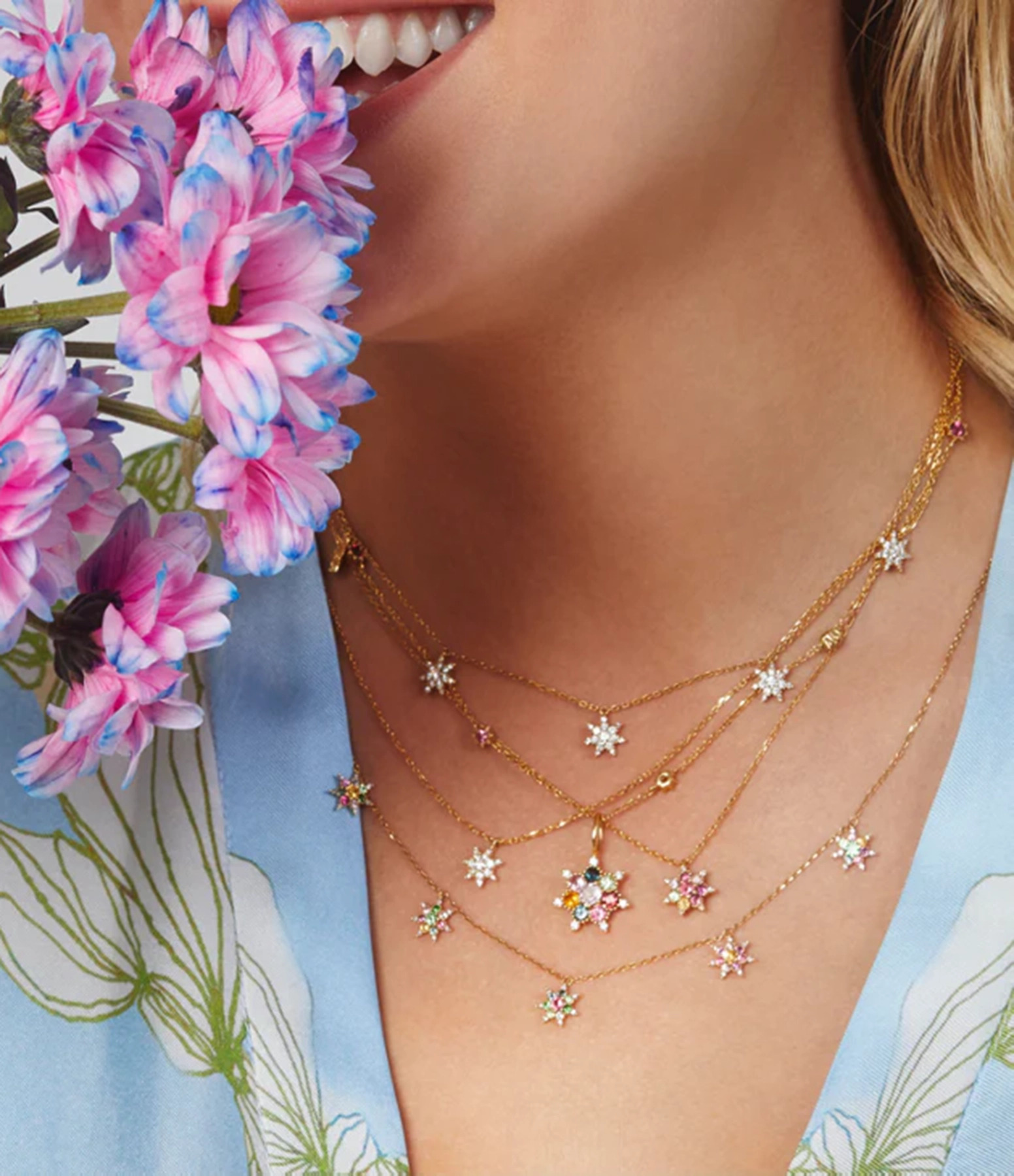 Arcoiris Multi-Star Necklace