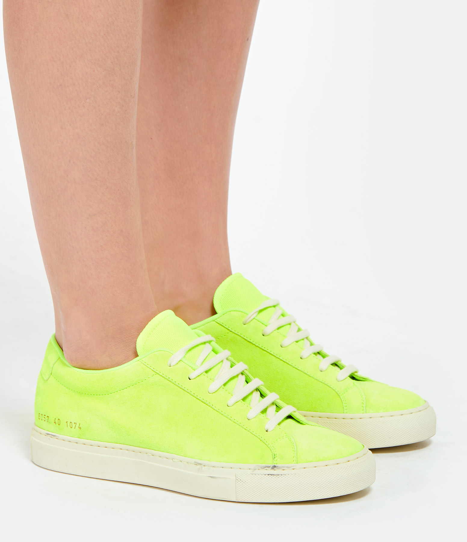Achilles Neon Yellow Leather Trainers