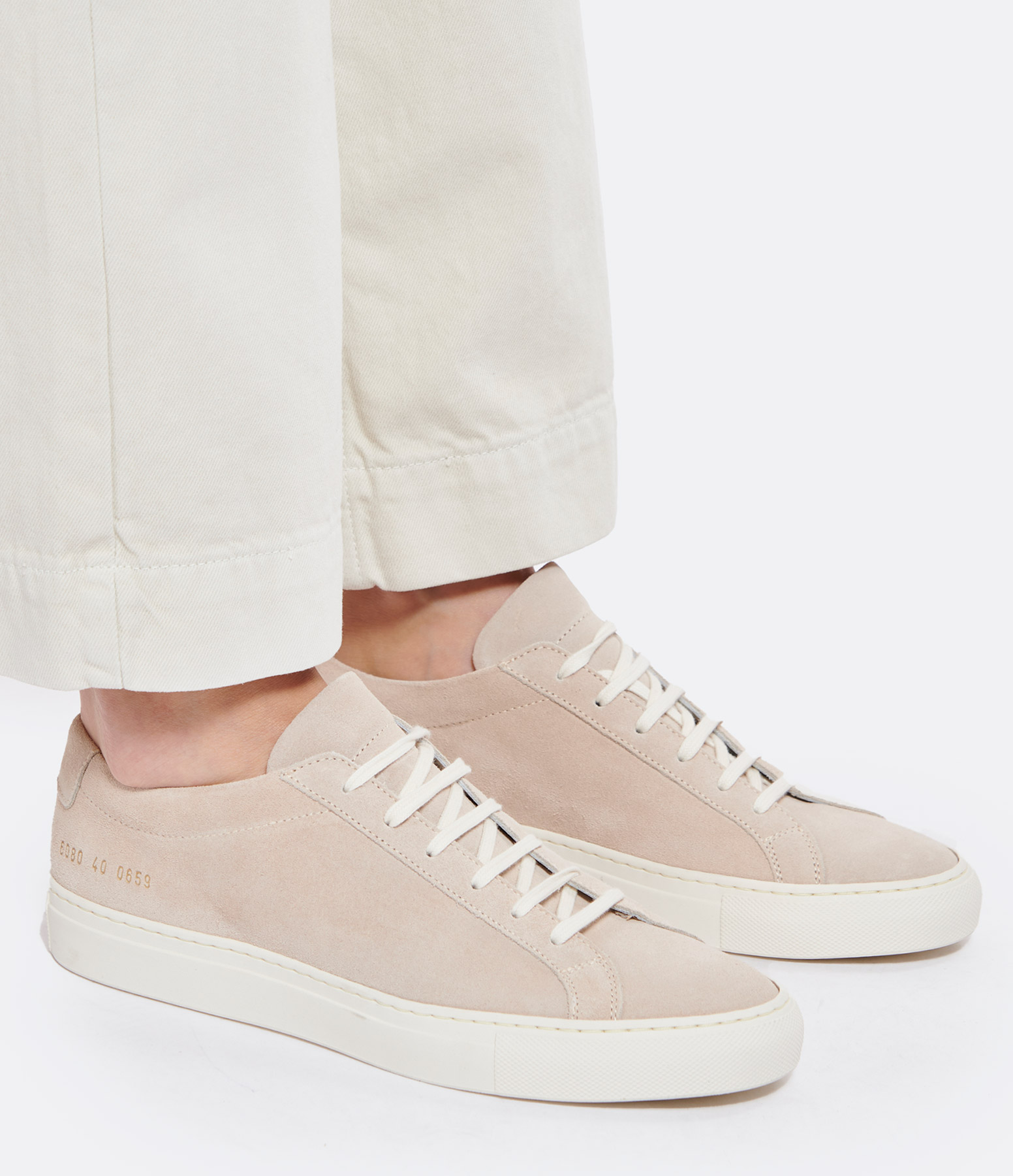 Achilles Suede Trainers in Nude