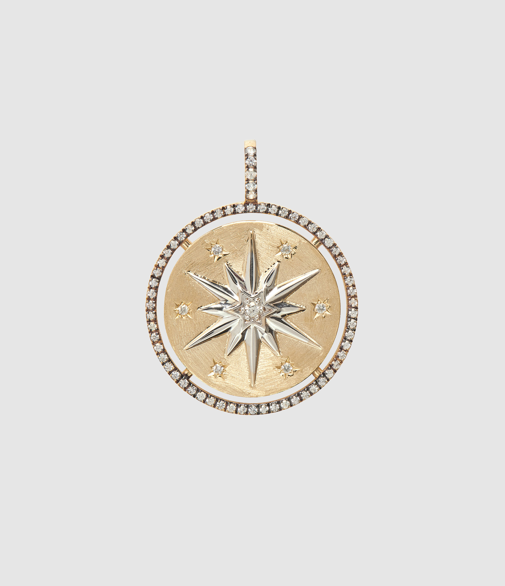 Yellow Gold Sapphire Constellation Pendant