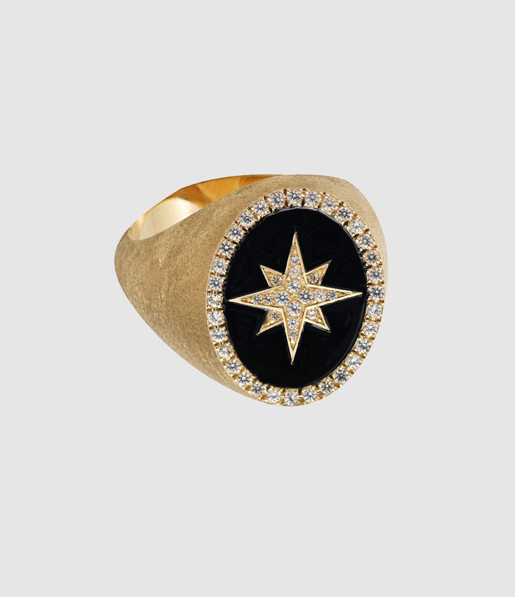 Constellation Sapphire Signet Ring in Yellow Gold