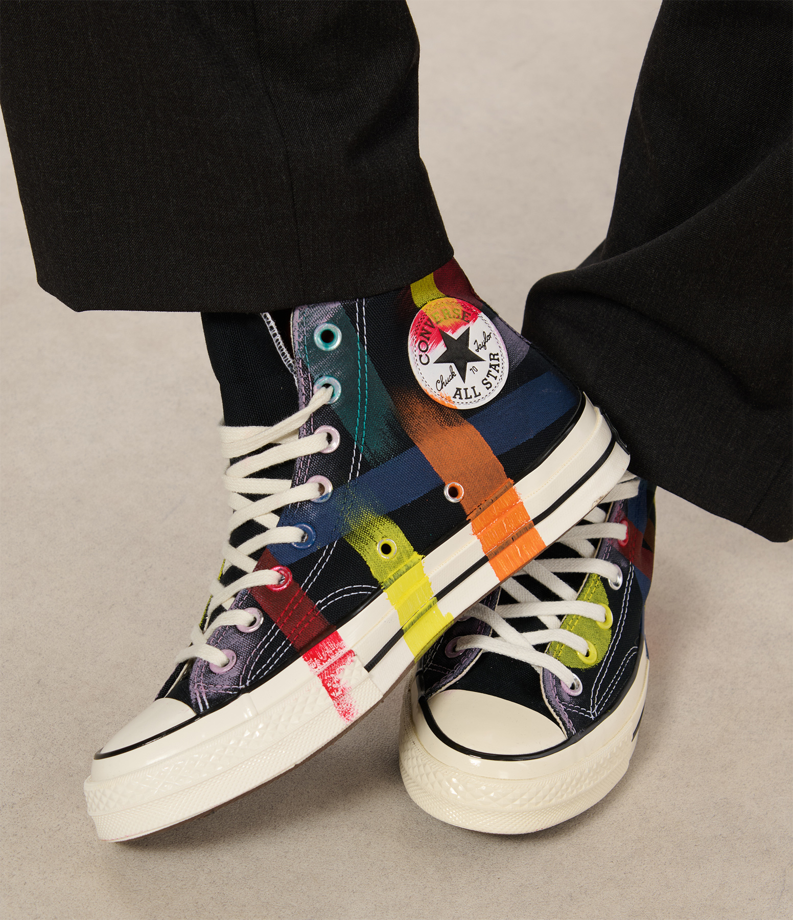 Chuck 70 Canvas LTD Hi Black Hand-Painted Trainers
