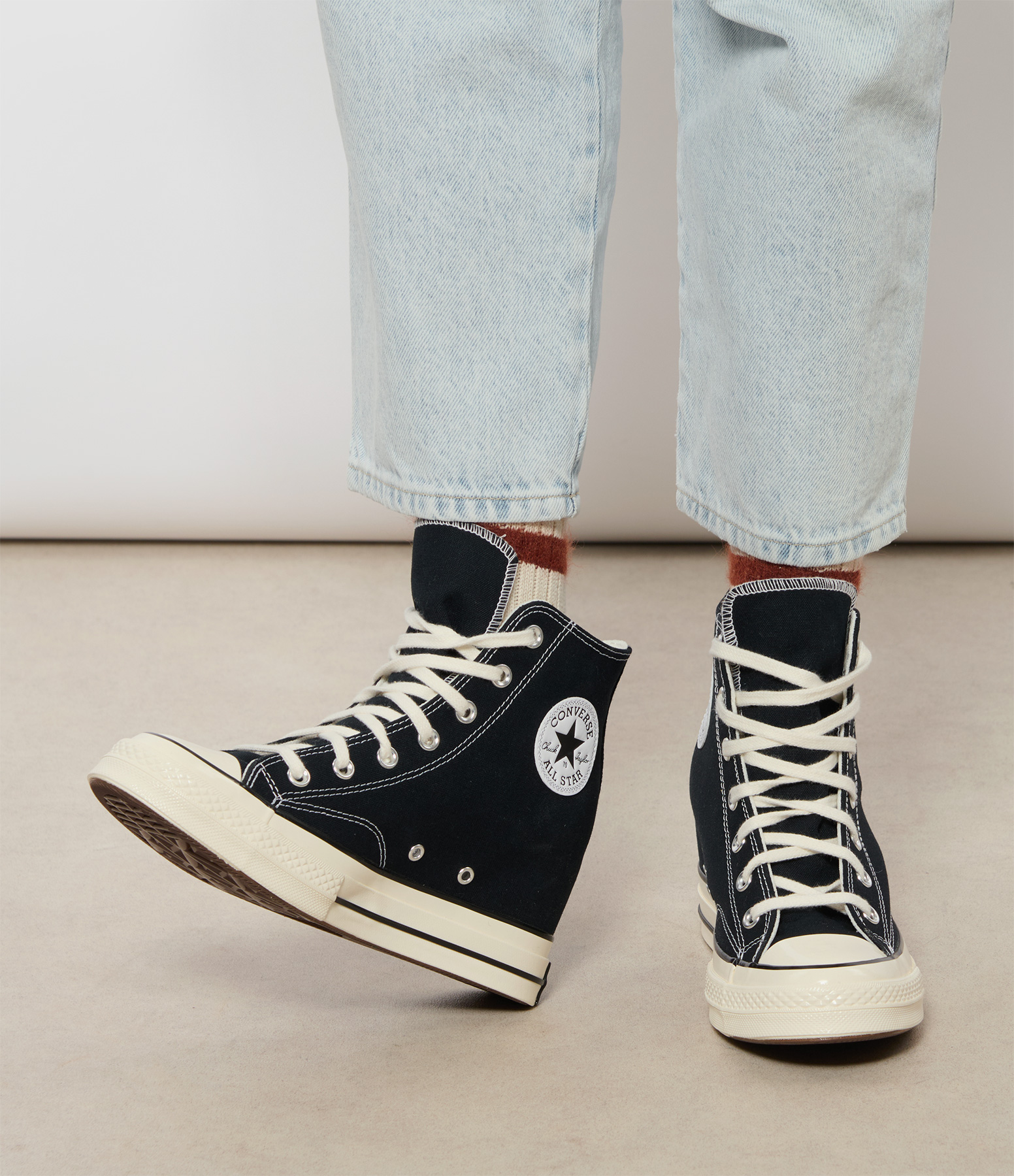 Chuck 70 Wedge Hi Black trainers