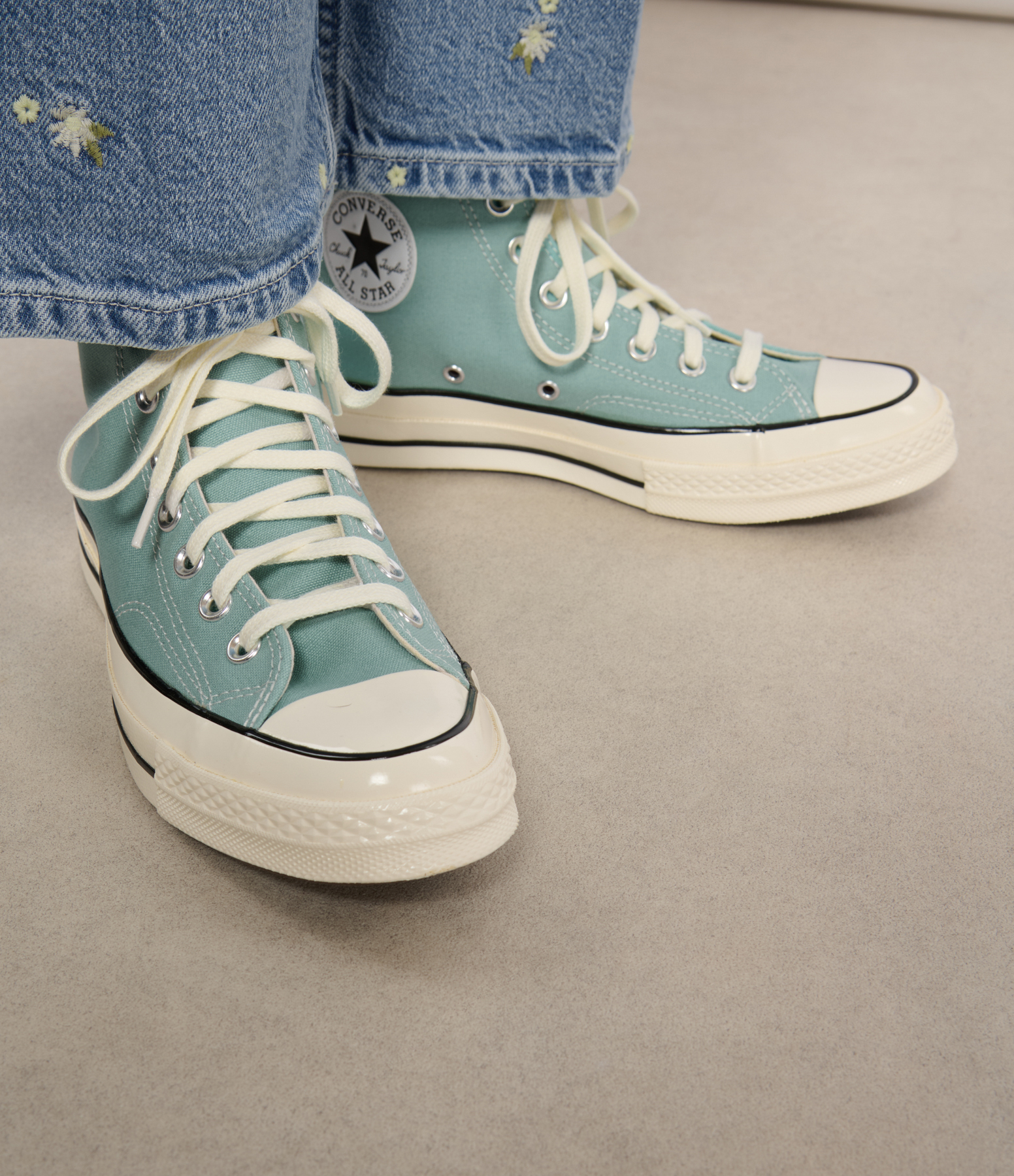 Chuck 70 Hi Vernal Pool Egret trainers