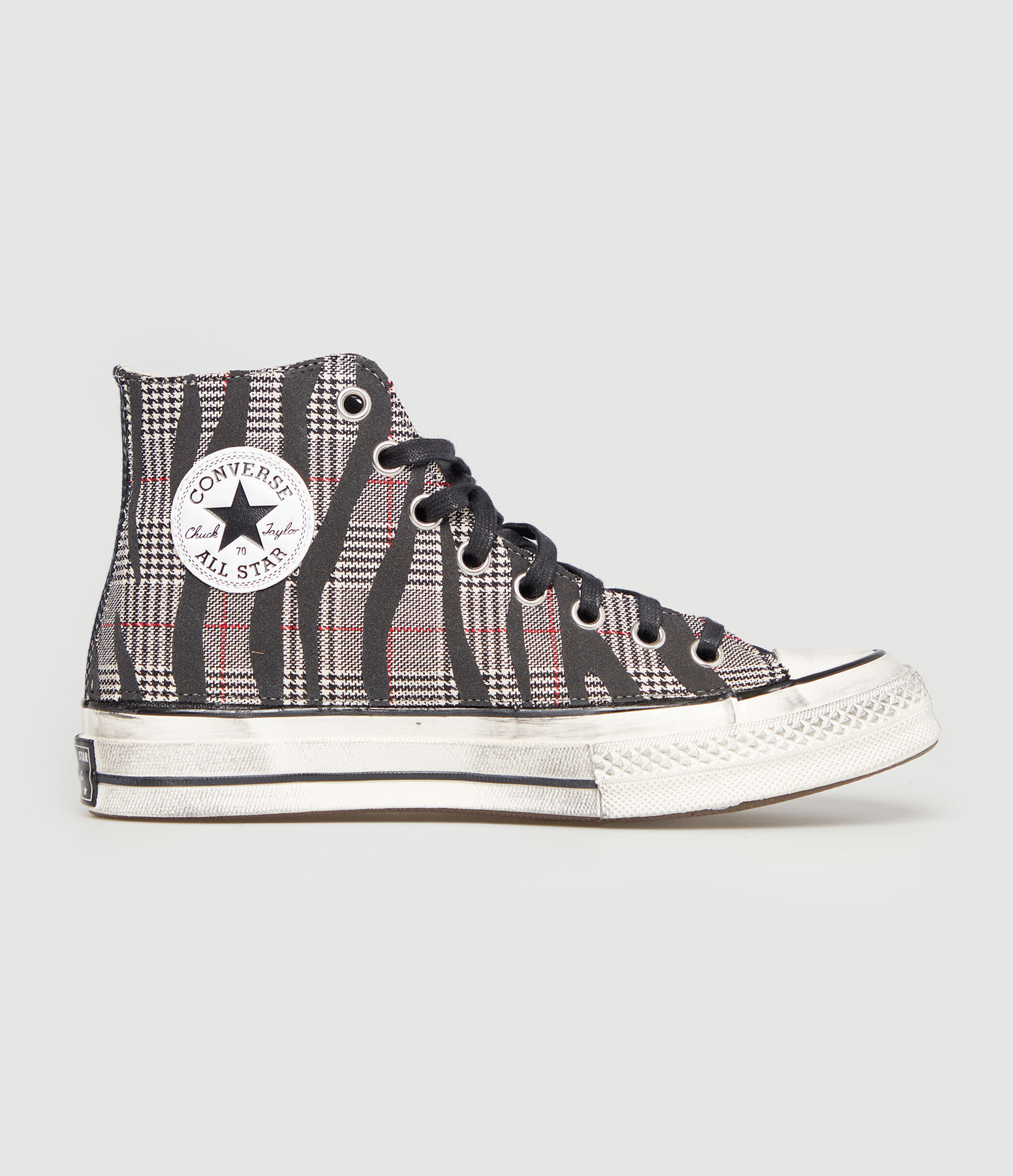 Chuck 70 Canvas LTD Hi Black Tartan Zebra trainers