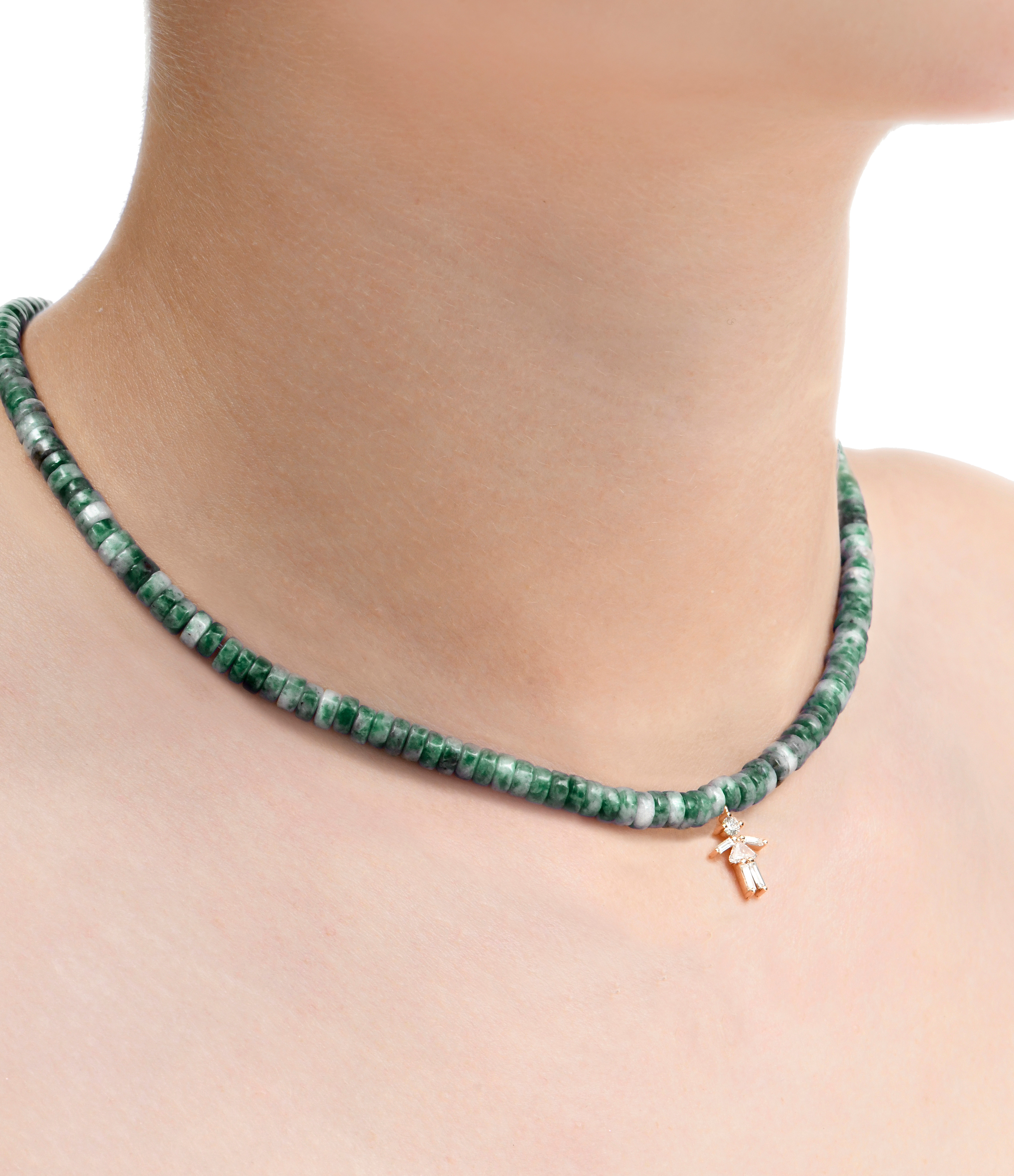 Rainbow Big Girls’ Necklace in Yellow Gold with Diamonds