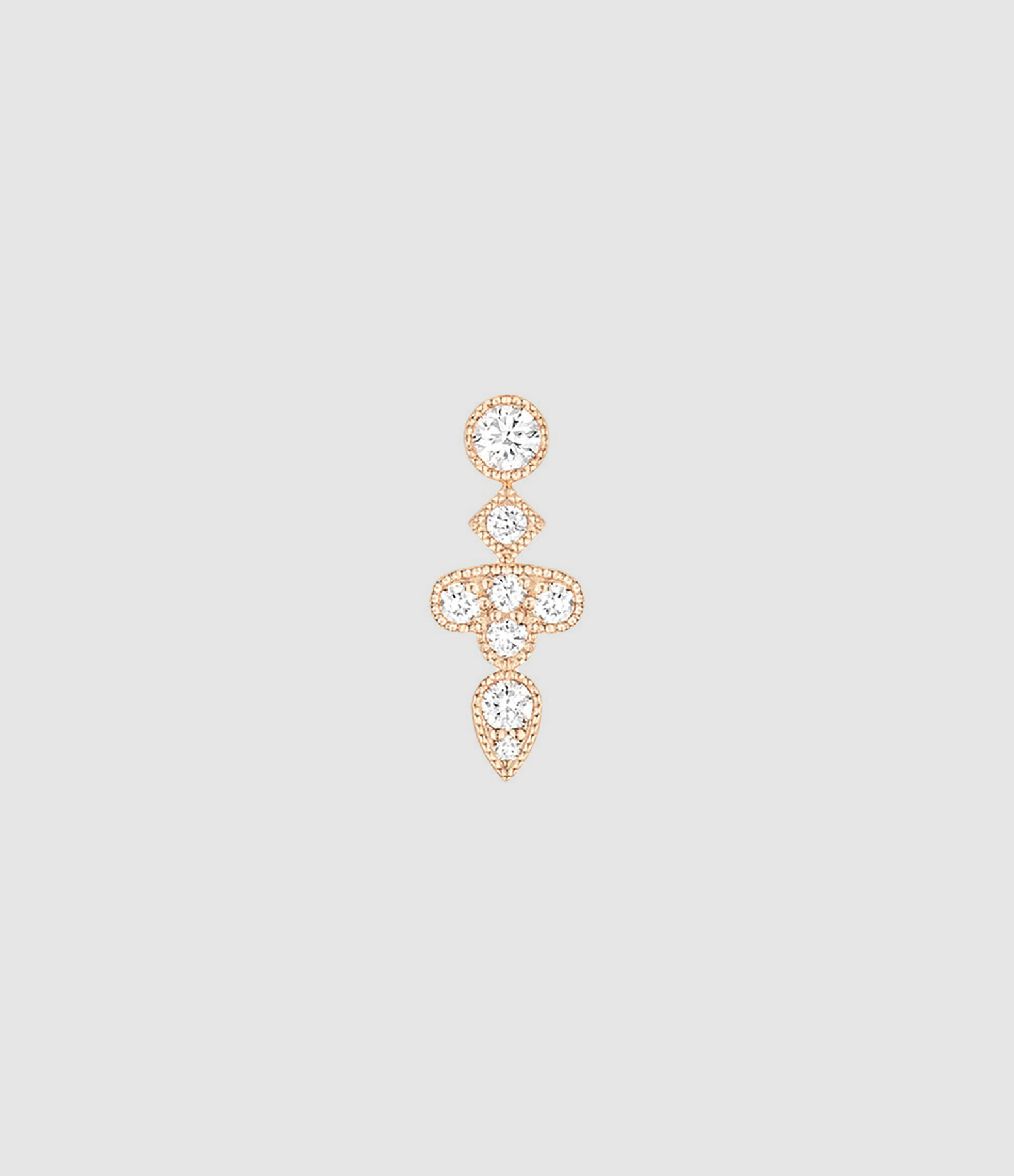 Crush Diamond Stud Earring in Rose Gold (sold individually)