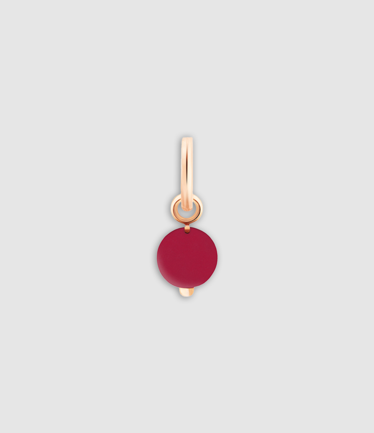 Small Coral Pearl Pendant in Rose Gold