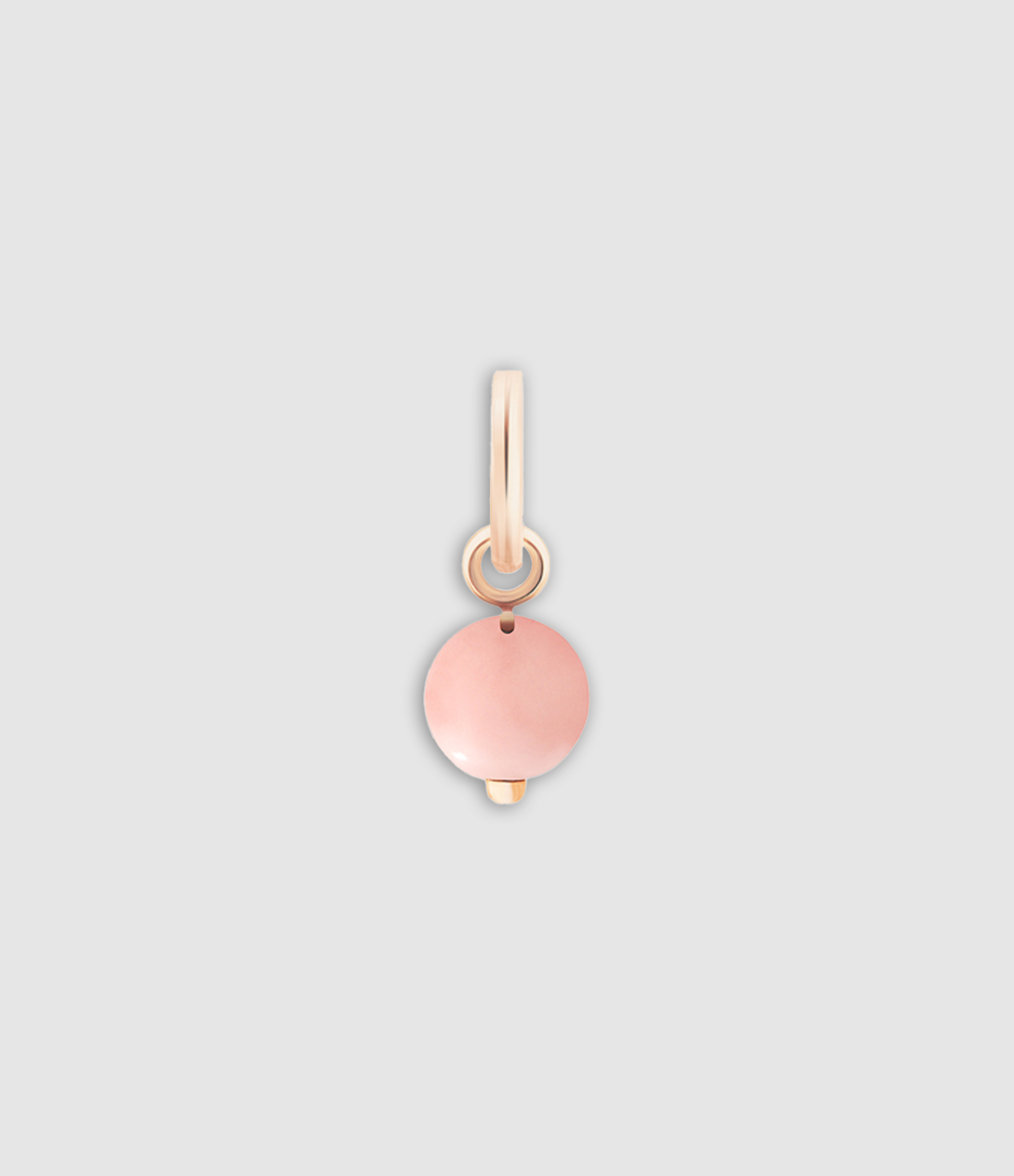 Small Rhodochrosite Pearl Pendant in Rose Gold