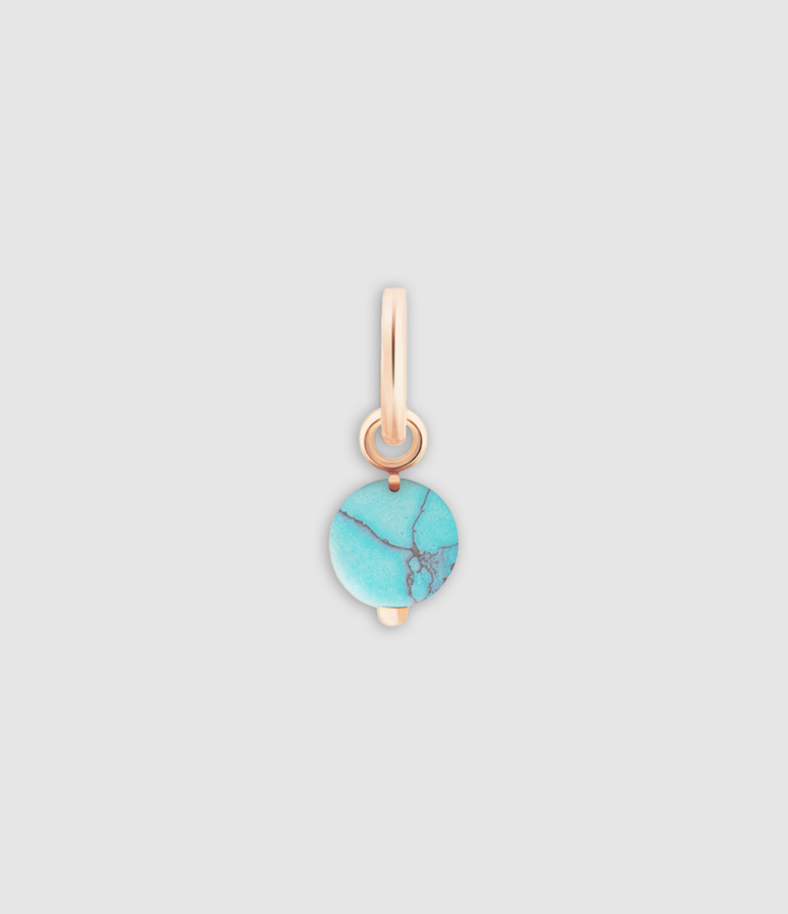 Small Turquoise Pearl Pendant in Rose Gold