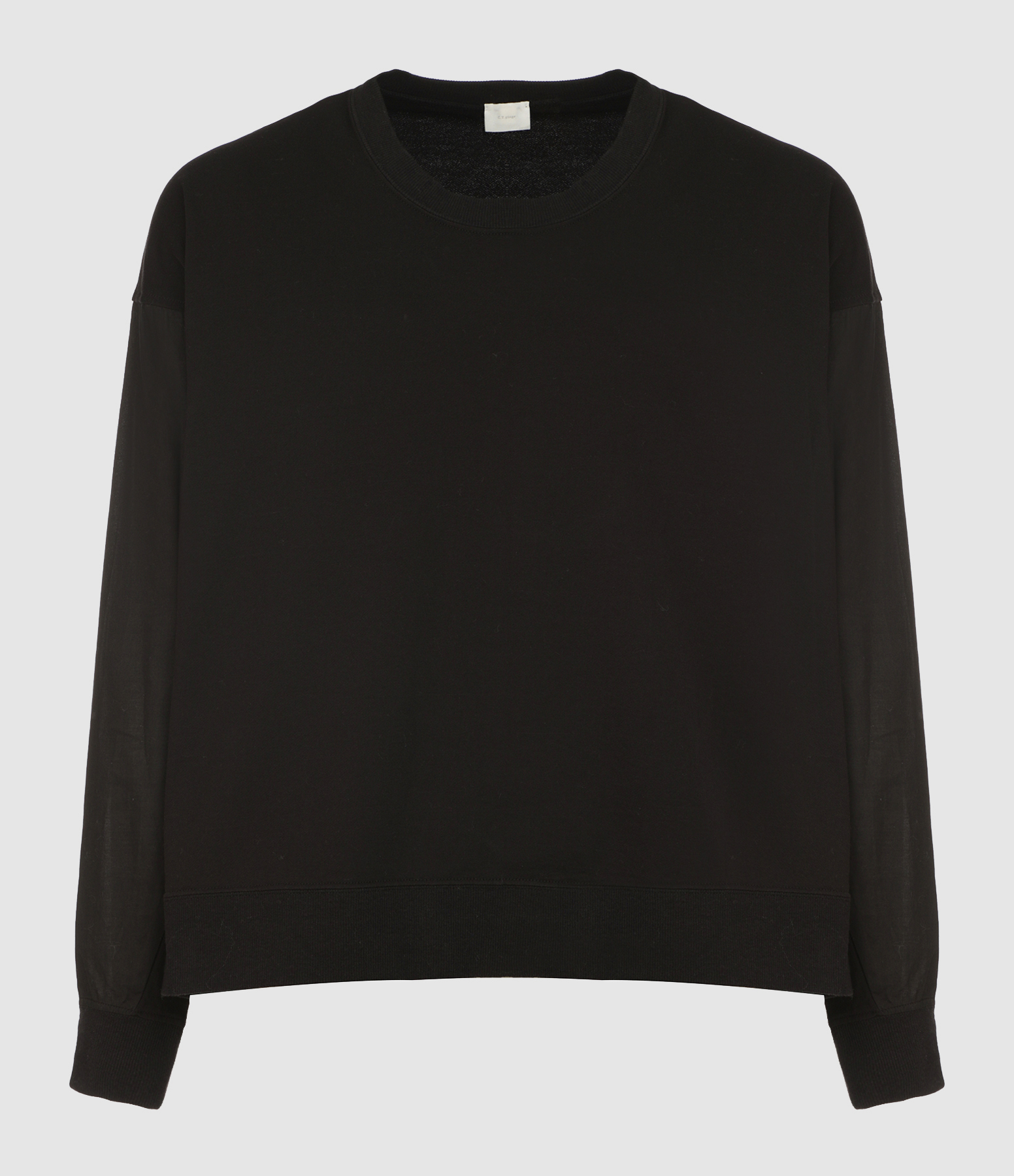 Black Cotton Sweatshirt