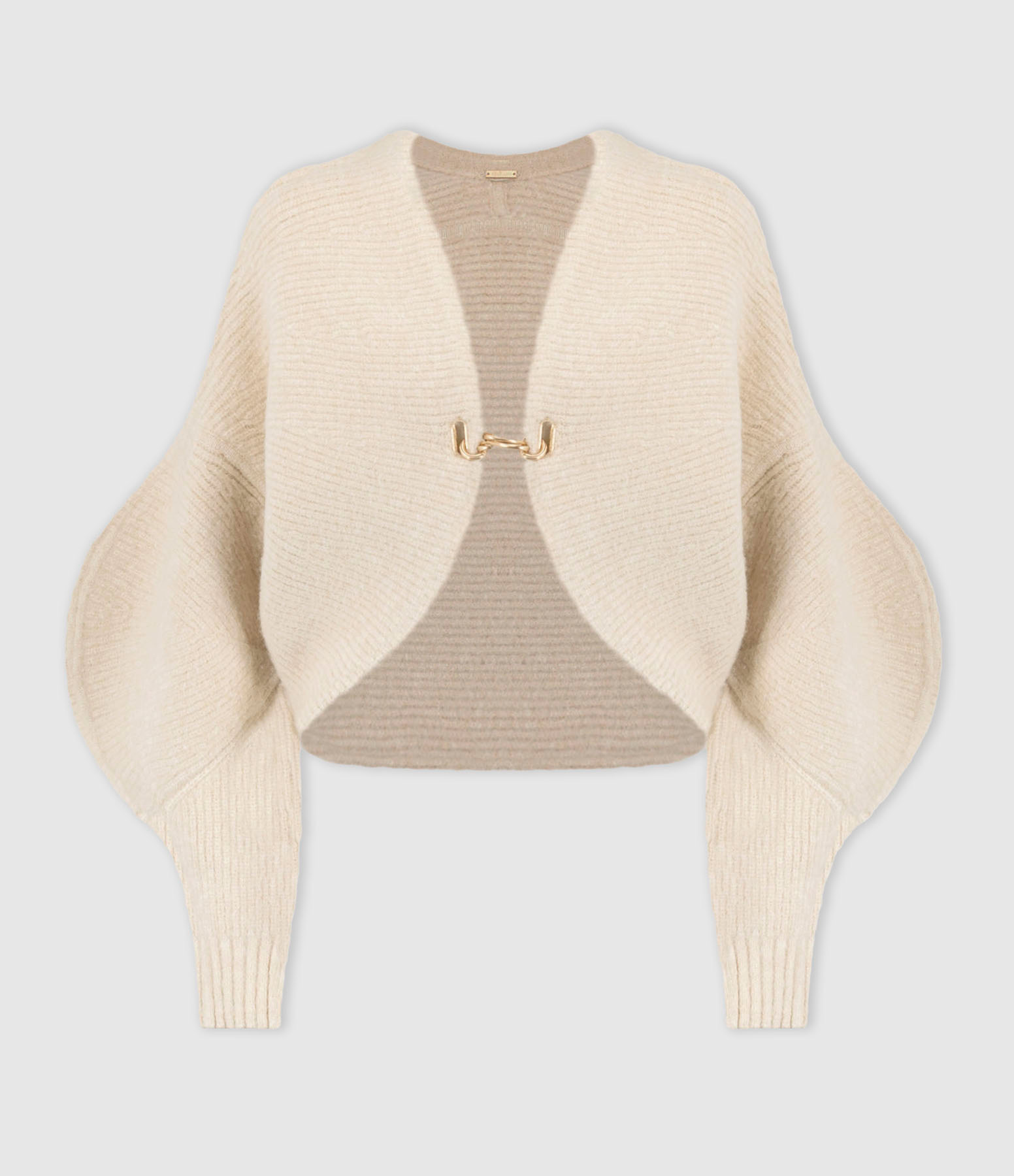 Devin Off-White Melange Cardigan