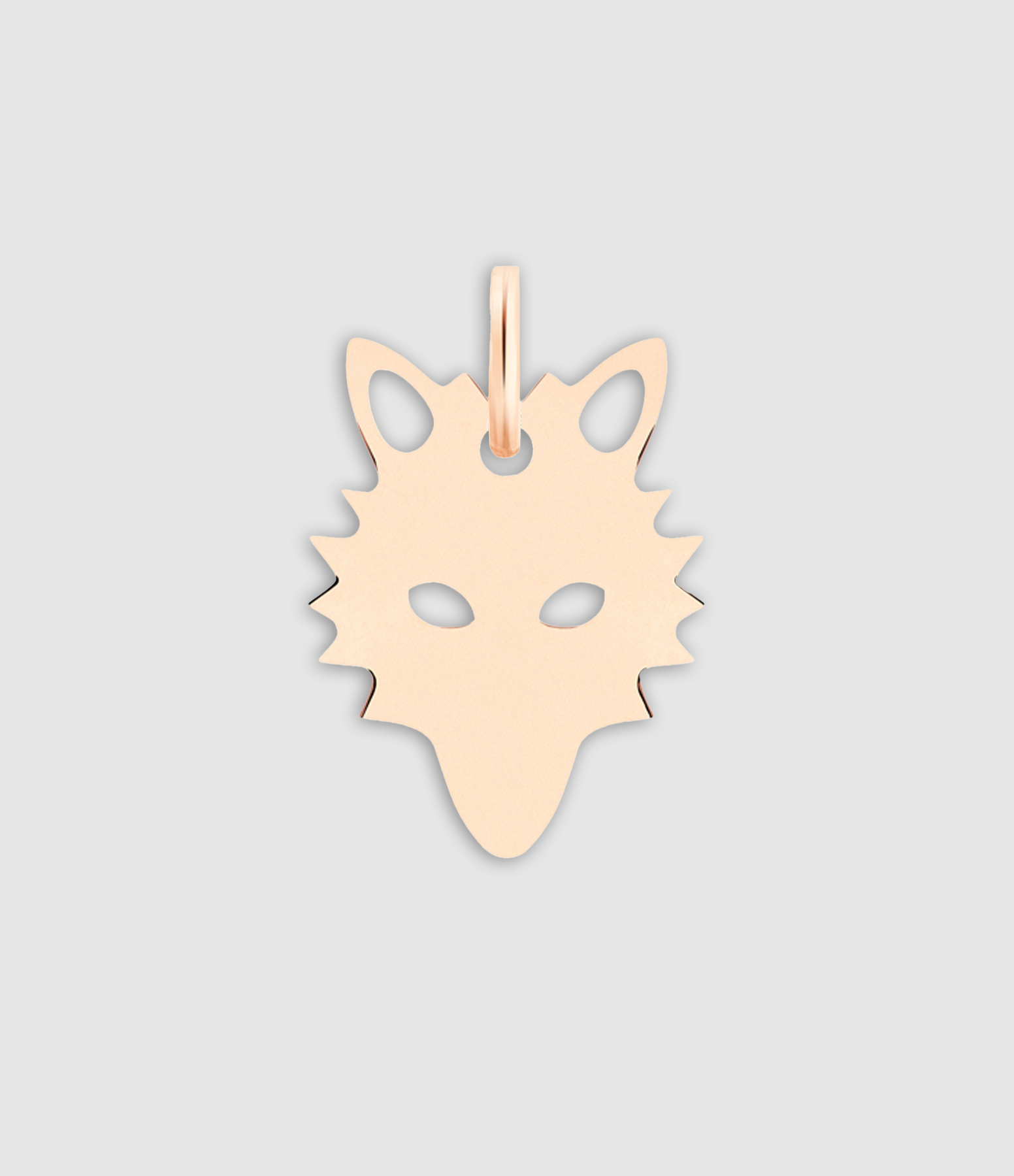 Rose Gold Mini Wolf Pendant
