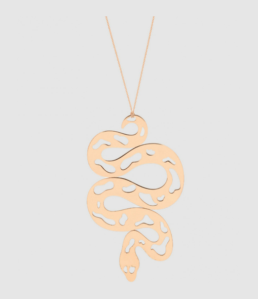 Jumbo Snake Necklace in Rose Gold