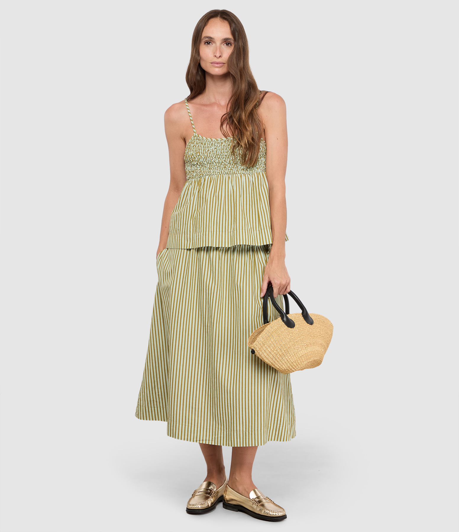 Caspia Basil Skirt